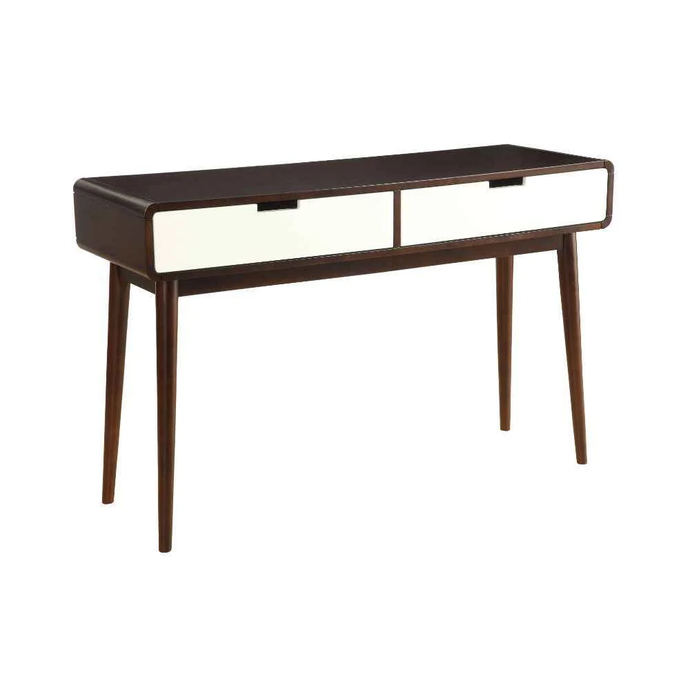 Reusable Christa – Sofa Table – White amp Espresso Smooth