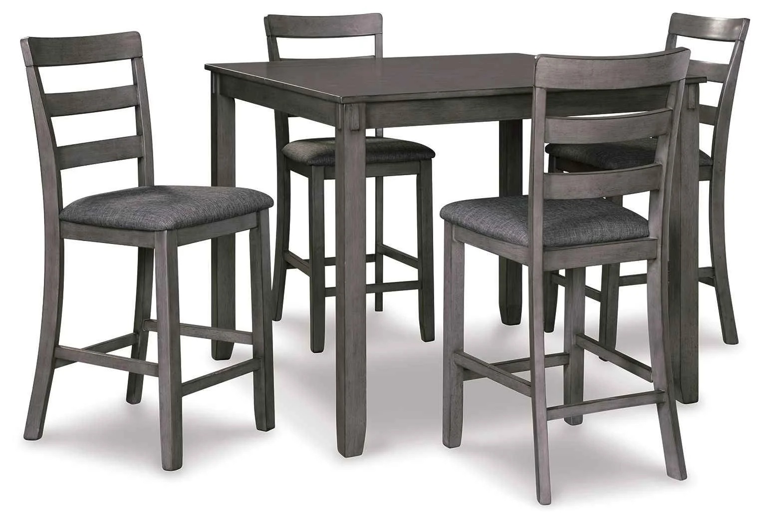 Contemporary Bridson – Square Counter TBL Set Set of 5 – Gray Smart