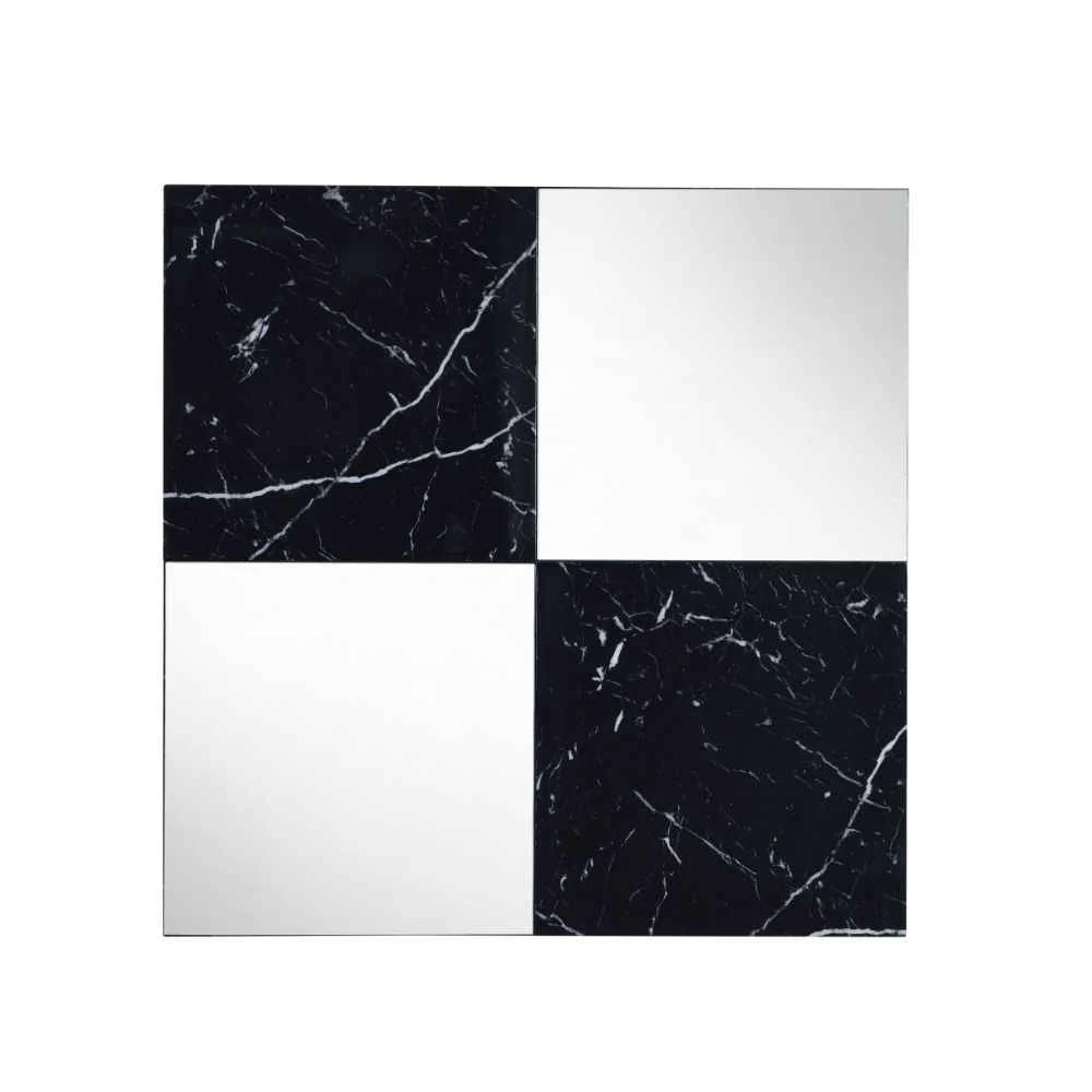 Organic Angwin – Accent Mirror – Mirrored amp Faux Marble Top Relaxed