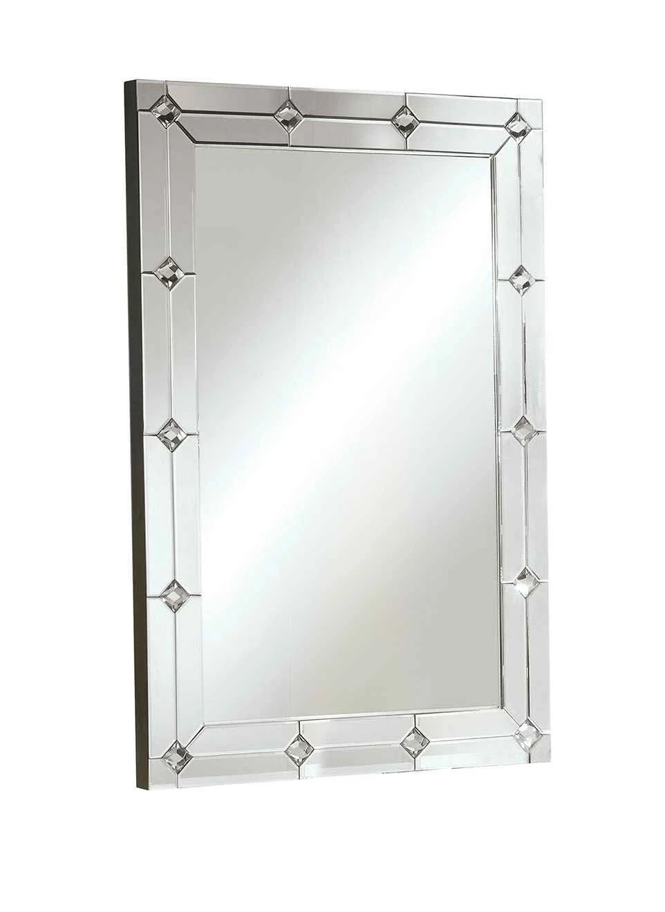 Carefully Designed Hessa – Accent Mirror – Mirrored amp Faux Rhinestones Powerful