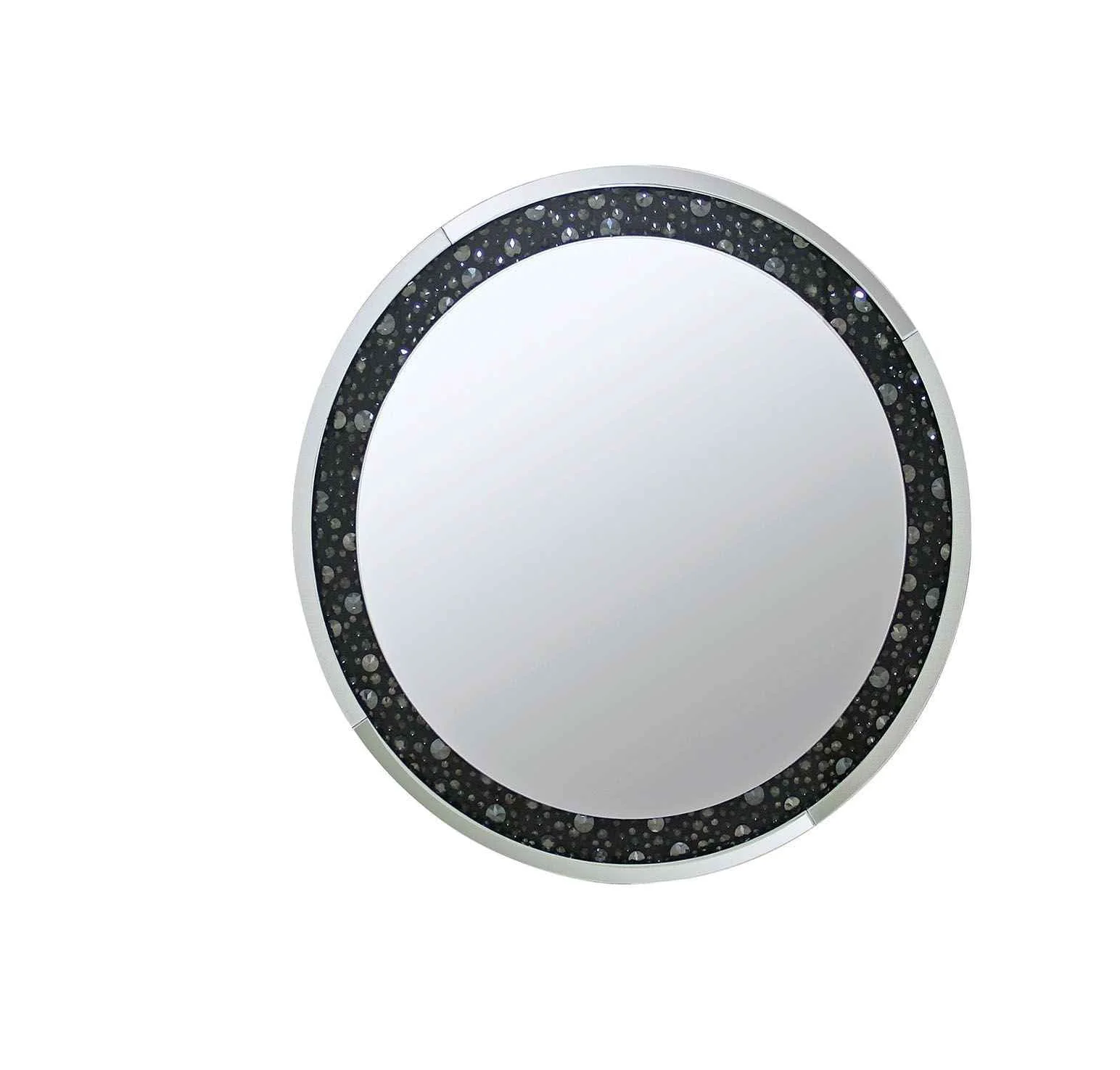 Crafted Nysa – 39 quot Accent Mirror – Mirrored amp Faux Crystals Superior