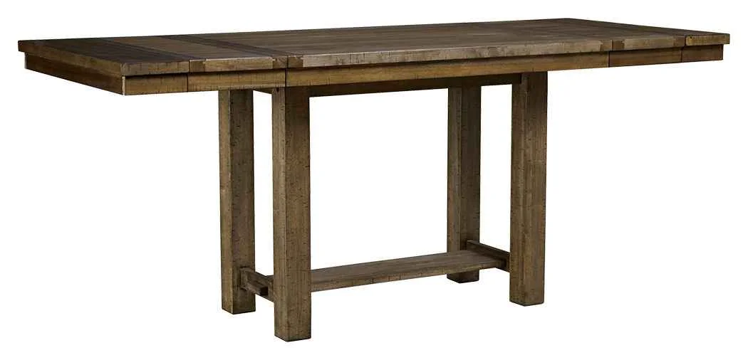 Effective Moriville – Rectangular Dining Room Counter Extension Table – Grayish Brown Functional