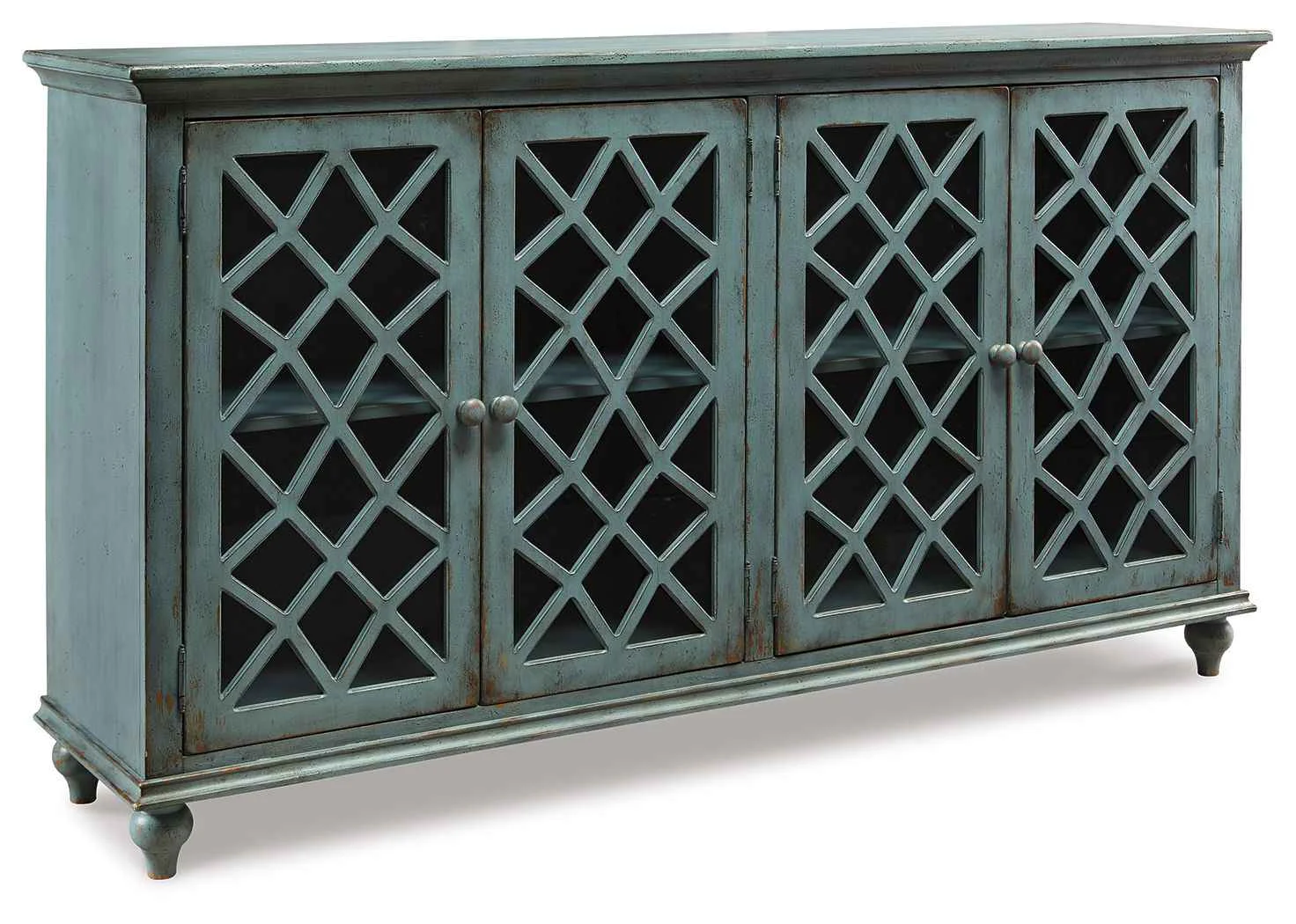 Classic Mirimyn – Accent Cabinet – Vintage Finish – Antique Teal Superior