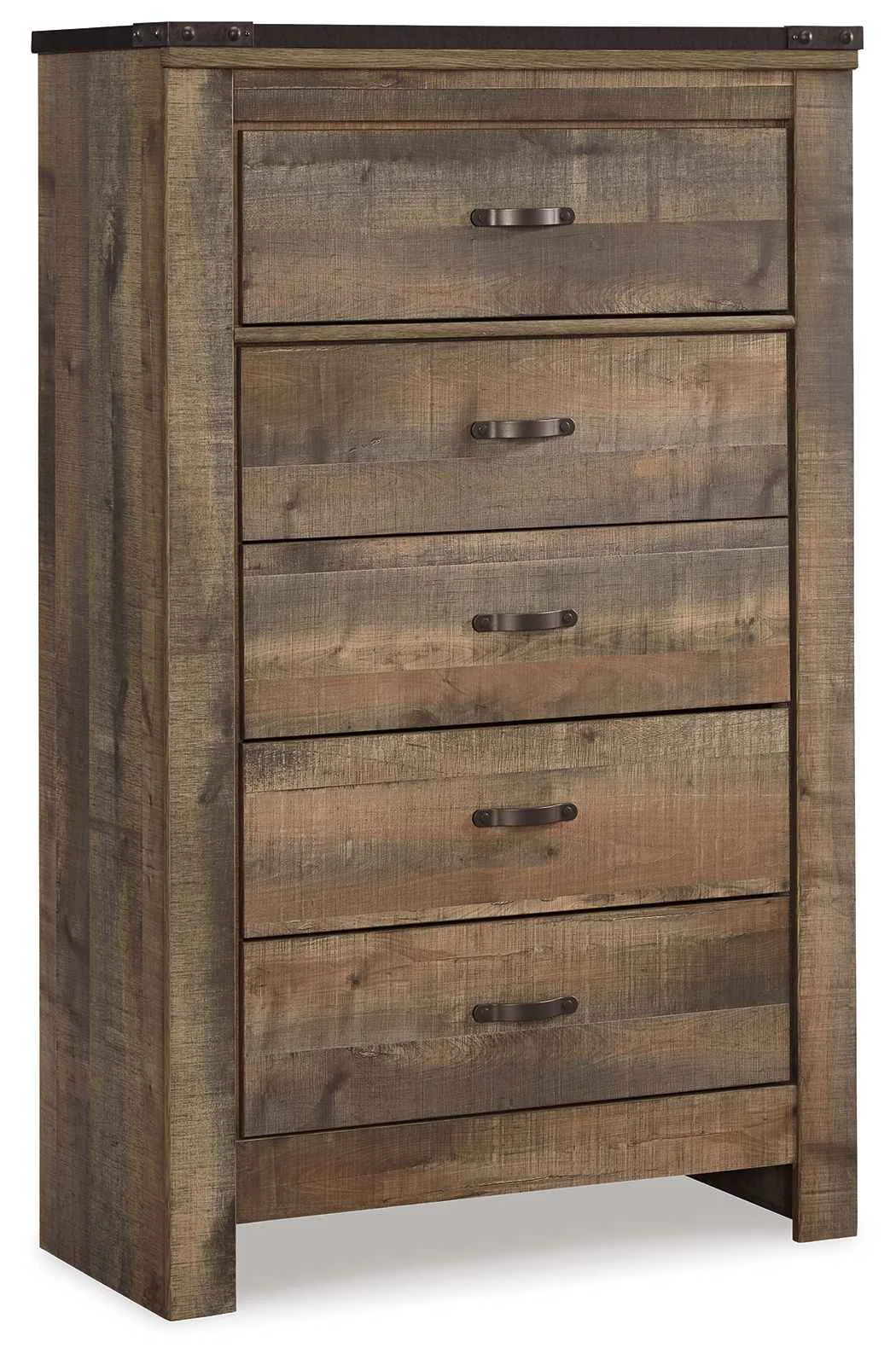 Relaxed Trinell – Five Drawer Chest – Brown High-Grade