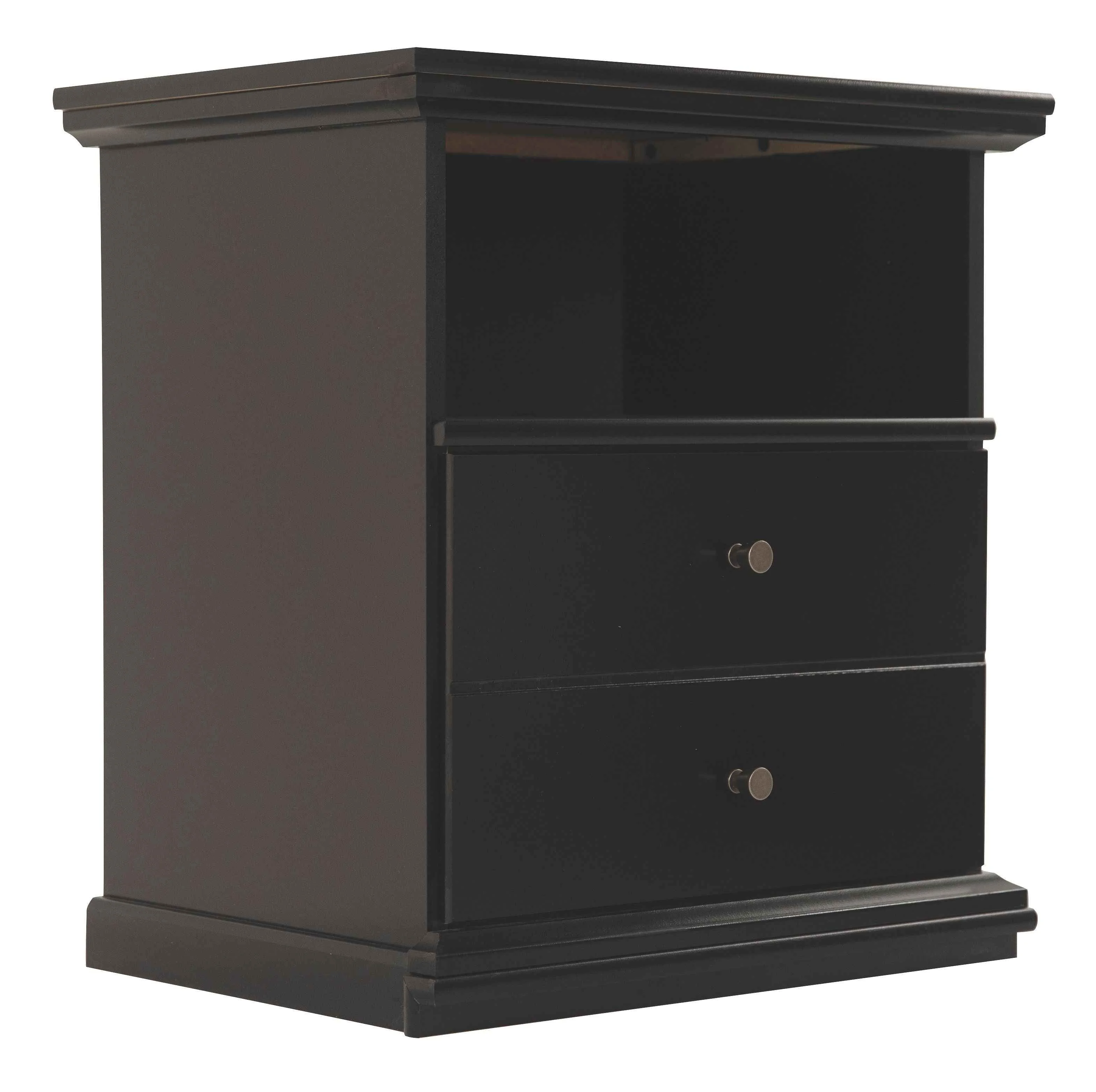 User-Friendly Maribel – One Drawer Night Stand – Black Comfortable