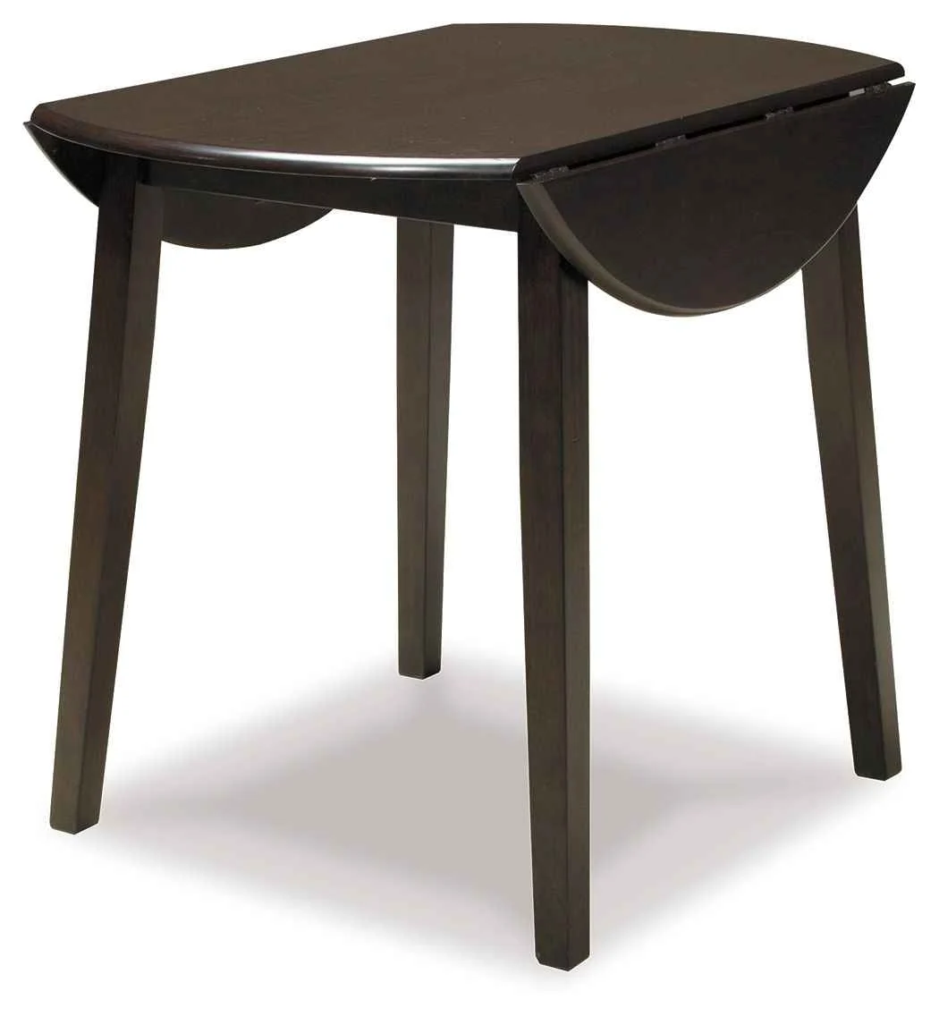Unique Hammis – Round DRM Drop Leaf Table – Dark Brown Eco-Friendly