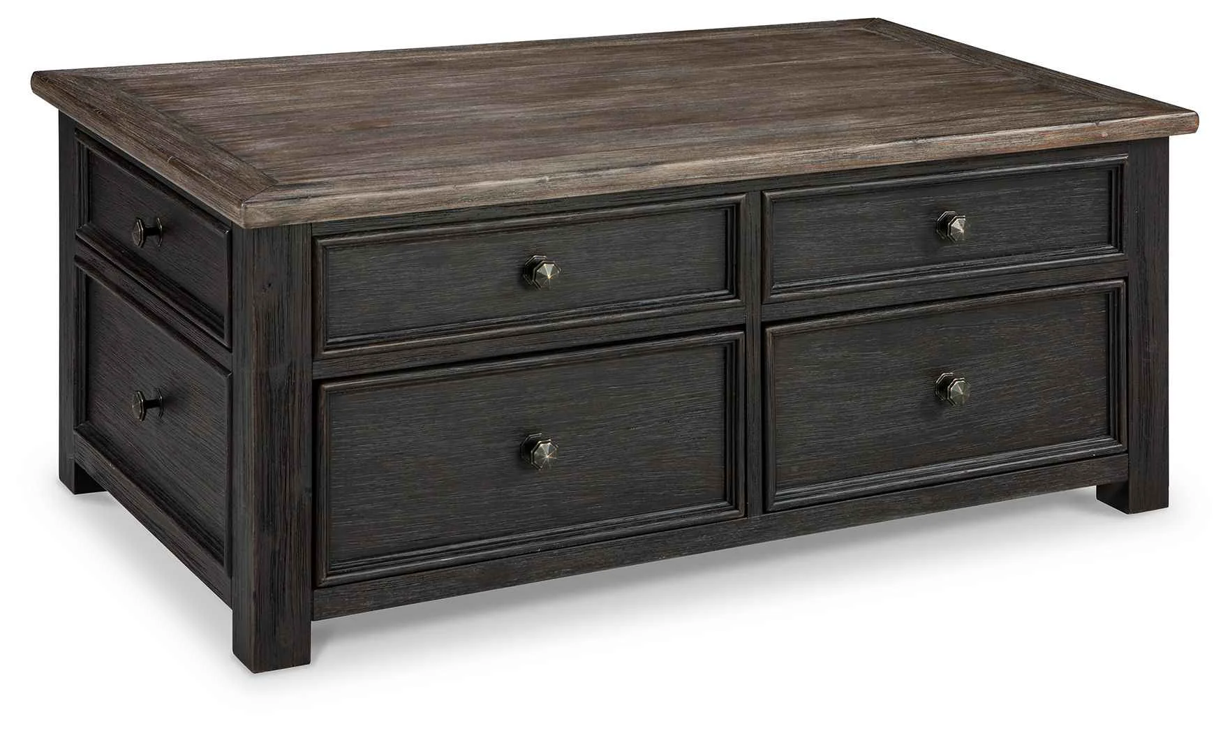 Dependable Tyler Creek – Lift Top Cocktail Table – Grayish Brown Black Authentic
