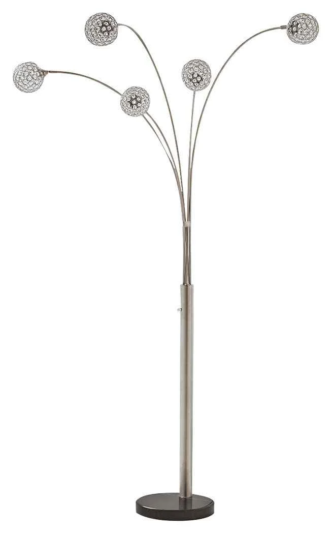 Enhanced Winter – Metal Arc Lamp – Silver Finish Organic