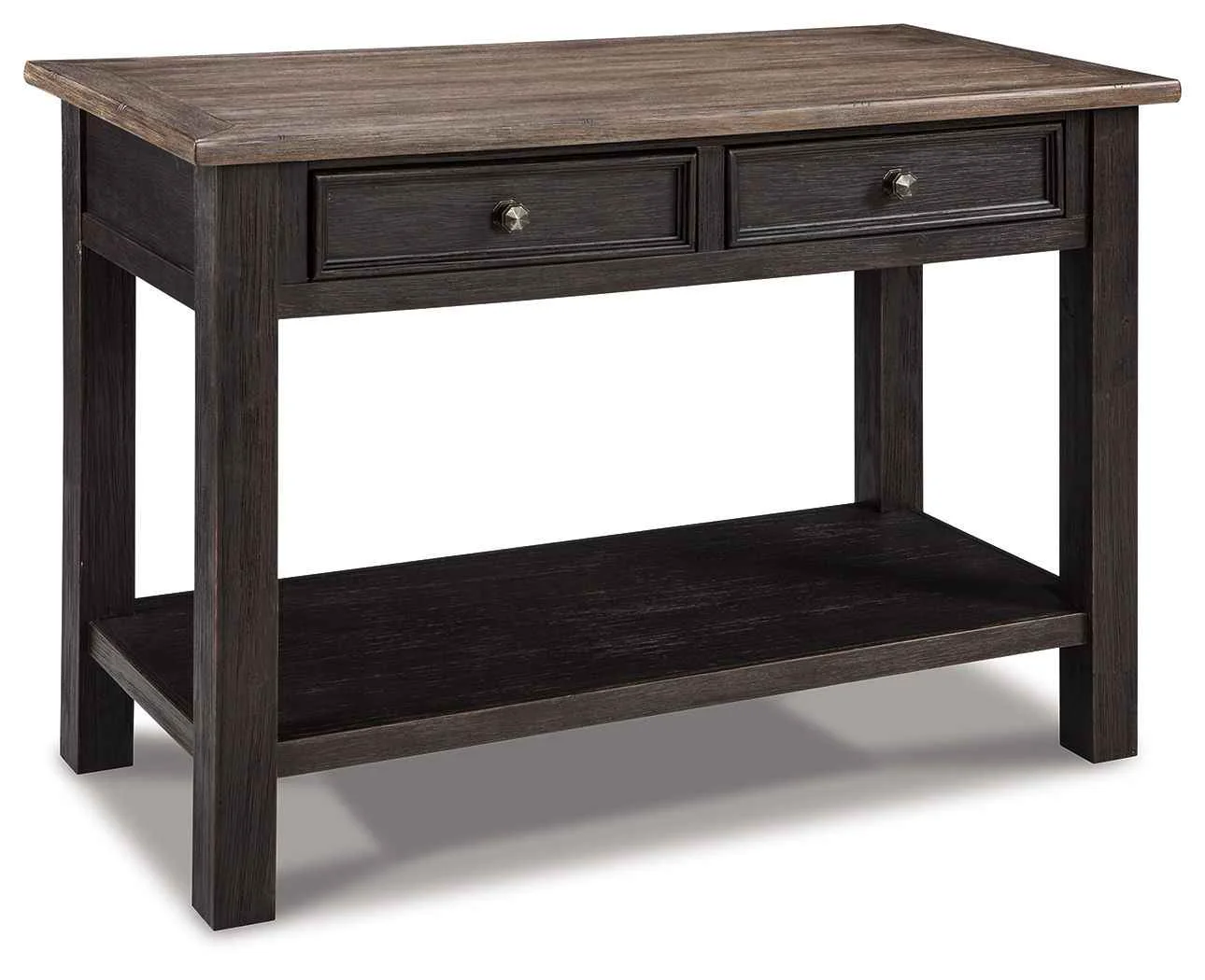 Eco-Friendly Tyler Creek – Sofa Table – Grayish Brown Black Innovative