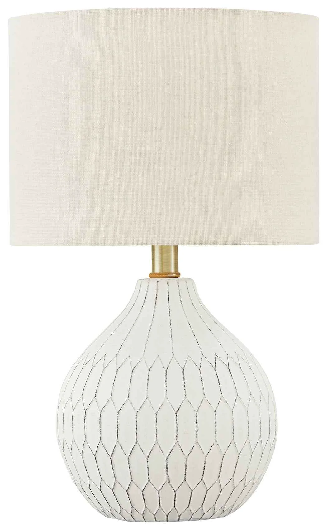 Crafted Wardmont – Ceramic Table Lamp – White Minimalist