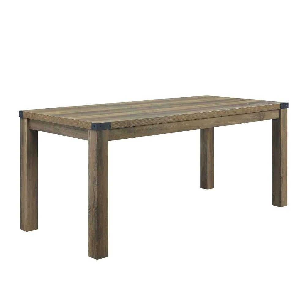 Practical Abiram – Dining Table – Rustic Oak Solid