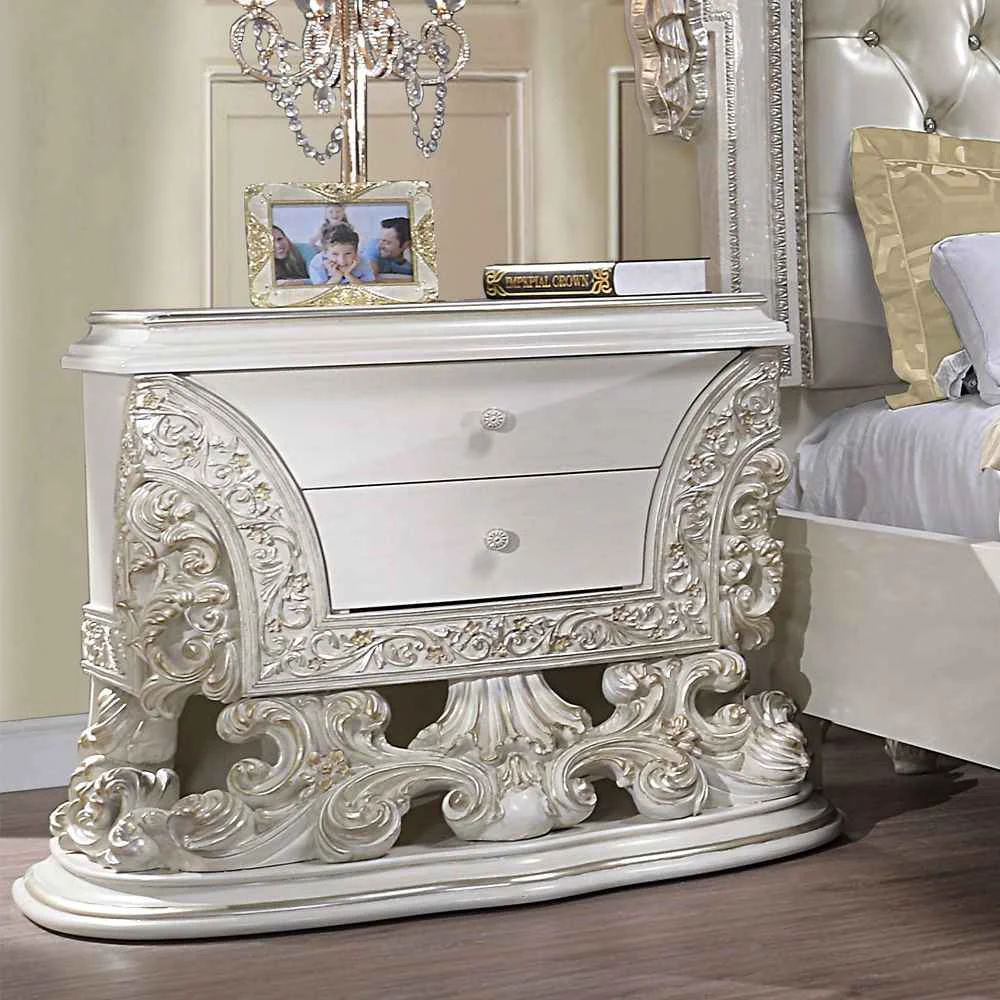Elite Adara – Nightstand – Antique White Premium Material