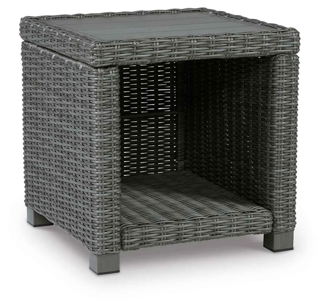 Environmentally Friendly Elite Park – Square End Table – Gray Detailed