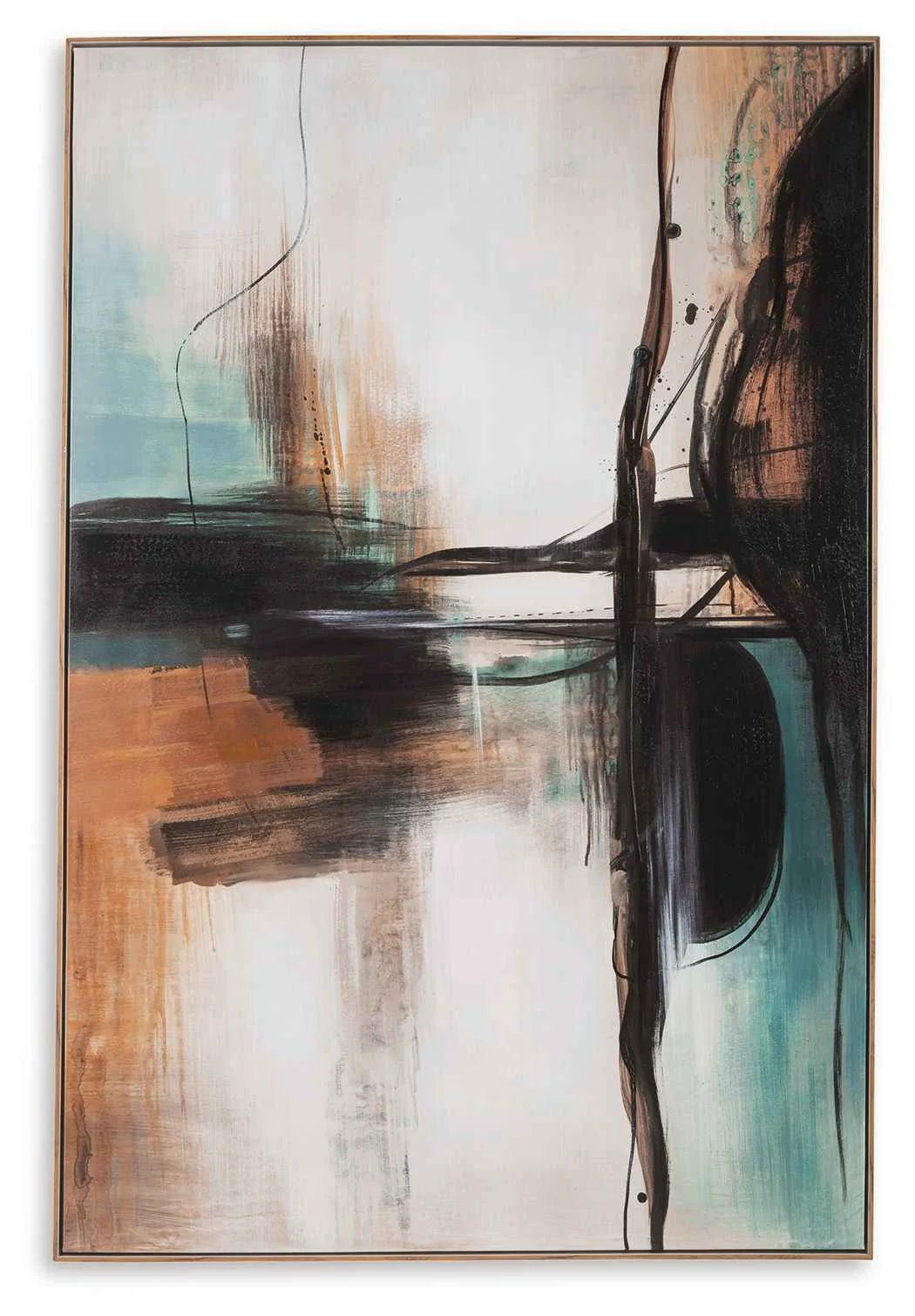 Fashionable Brunonia – Wall Art – Teal Orange Black Classic