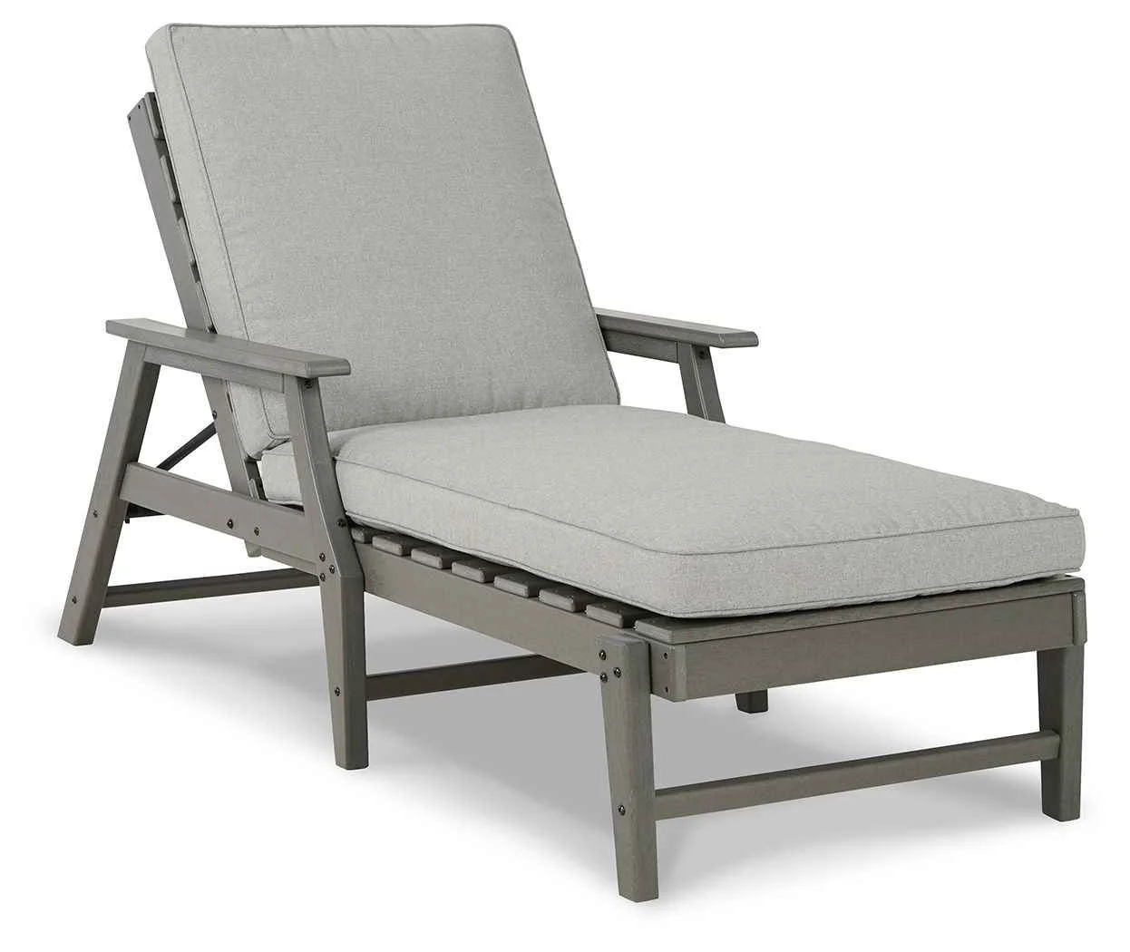 Sustainable Visola – Chaise Lounge with Cushion – Gray Powerful
