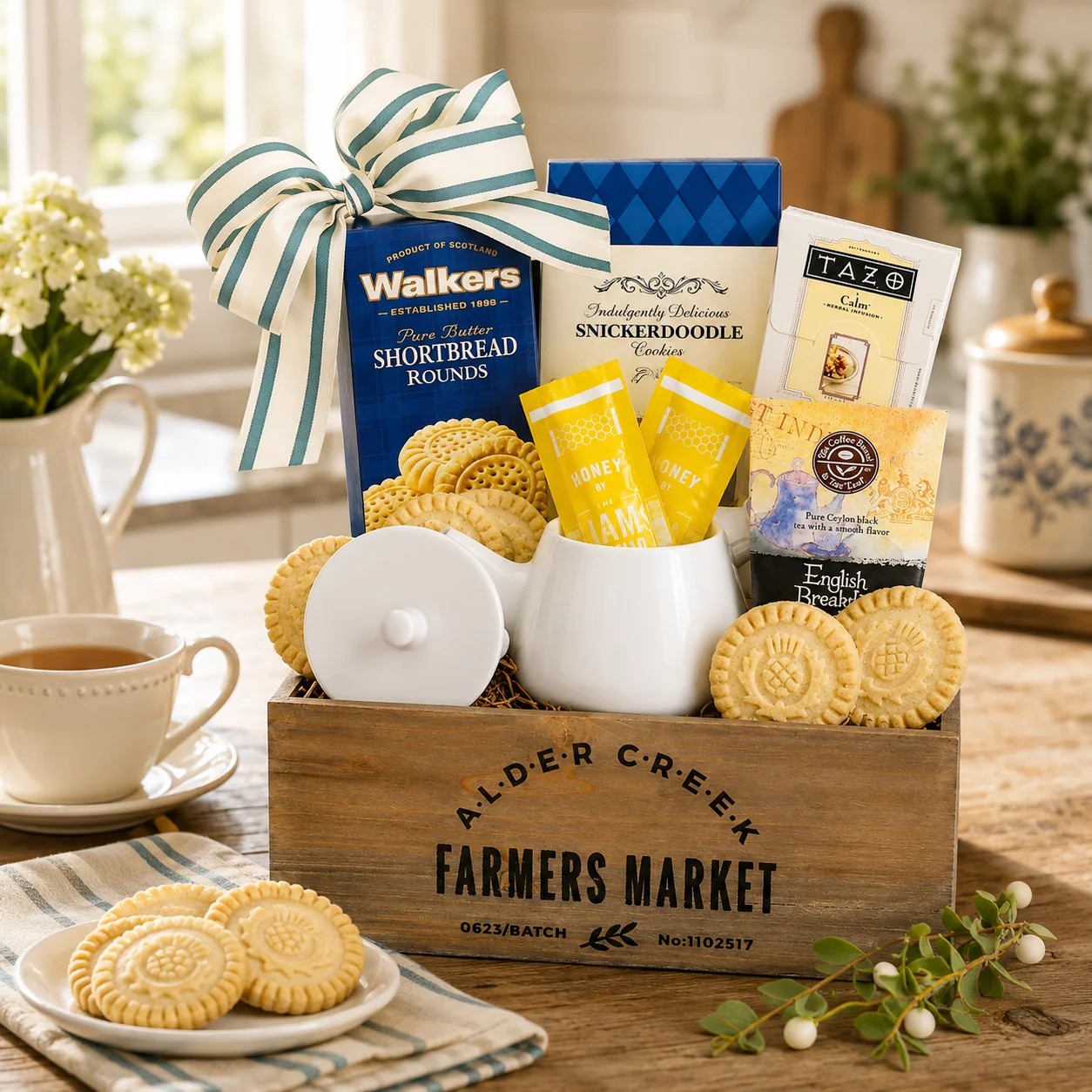 Dependable Garden Tea Tray Gift Basket Excellent