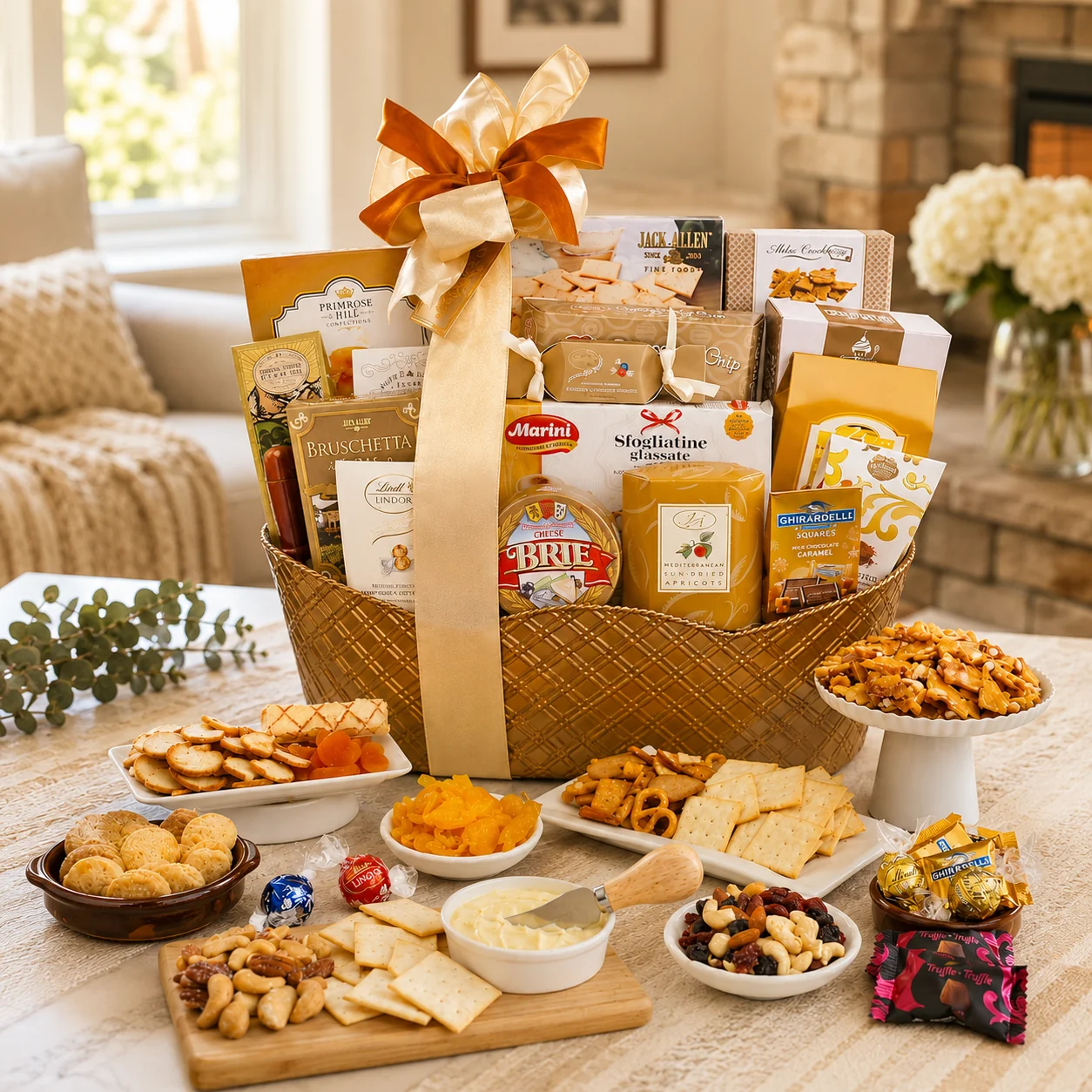 Relaxed Corporate VIP Sweet amp Savory Gift Basket Convenient