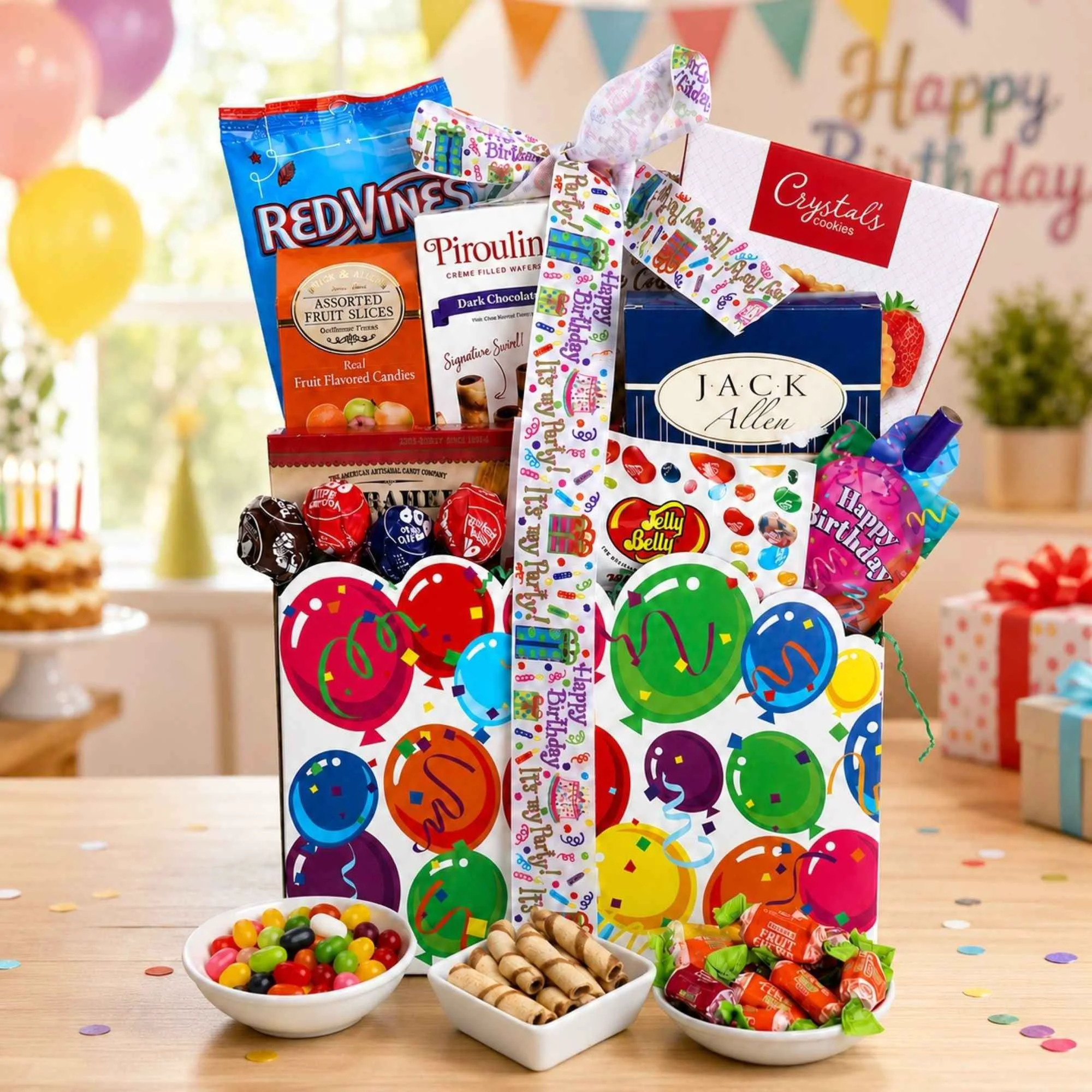 Secure Let s Celebrate Birthday Treats Gift Basket Minimalist