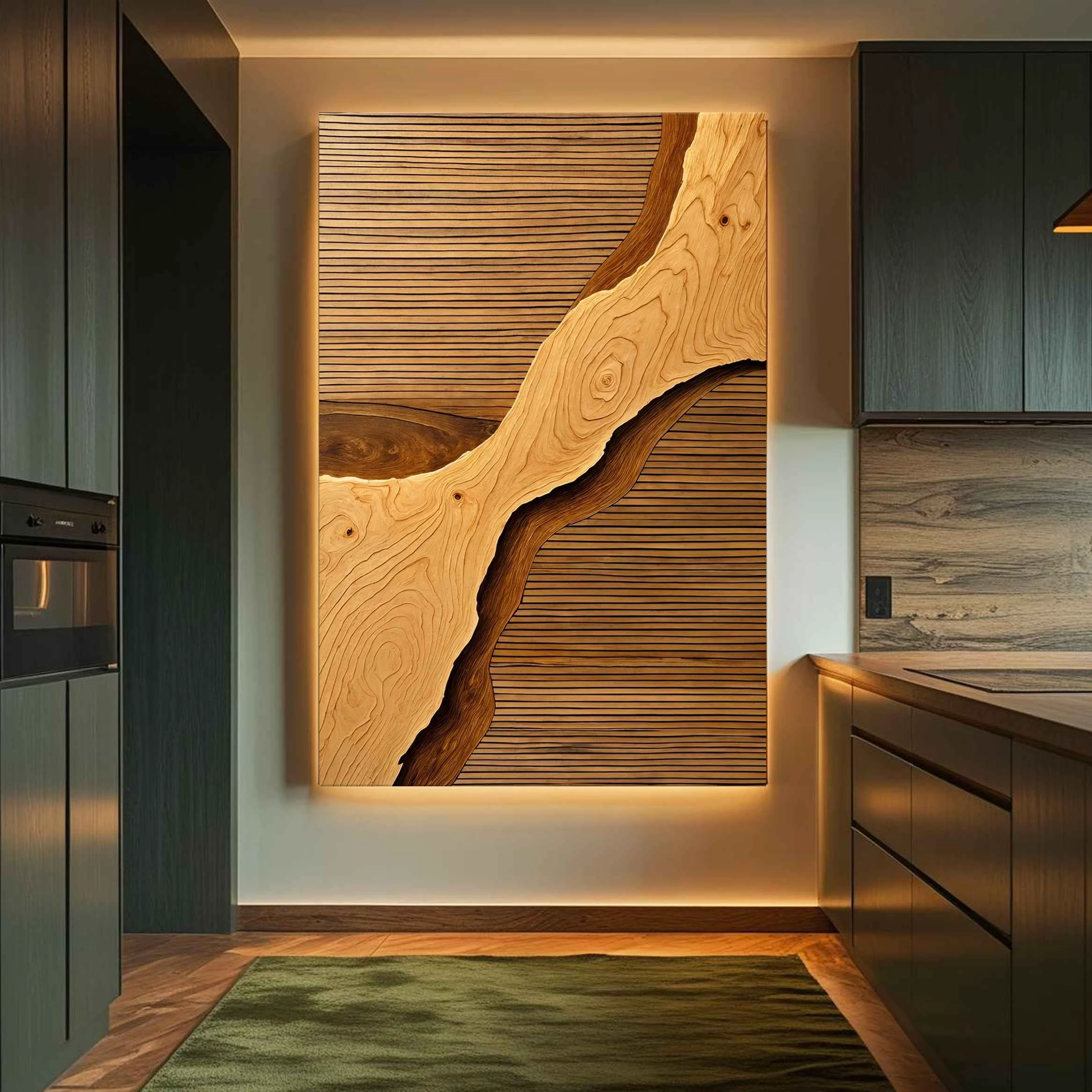Long-Lasting Wood Rift Wall Art Responsible