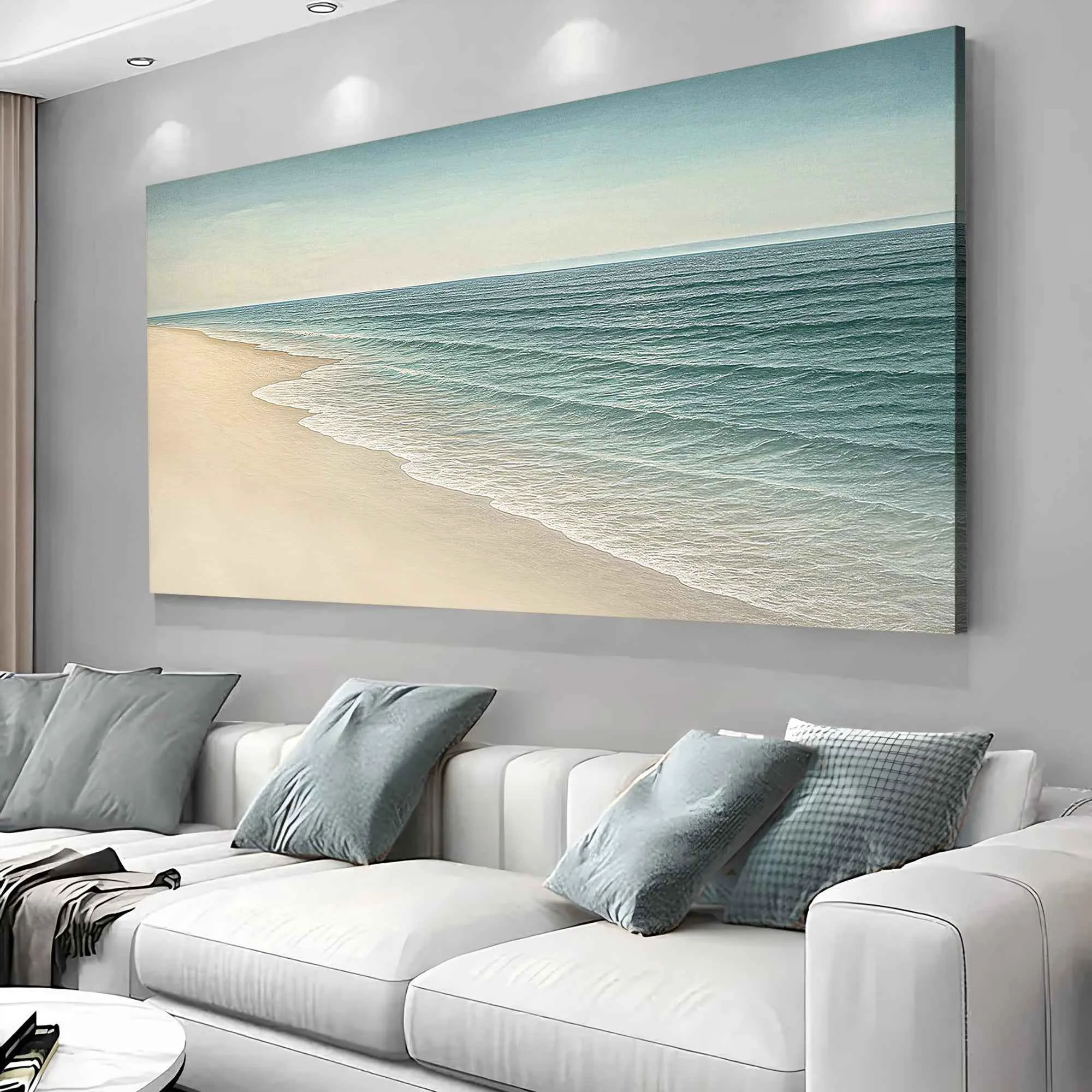 Versatile Beach Shoreline Coastal Wall Art II Enhanced