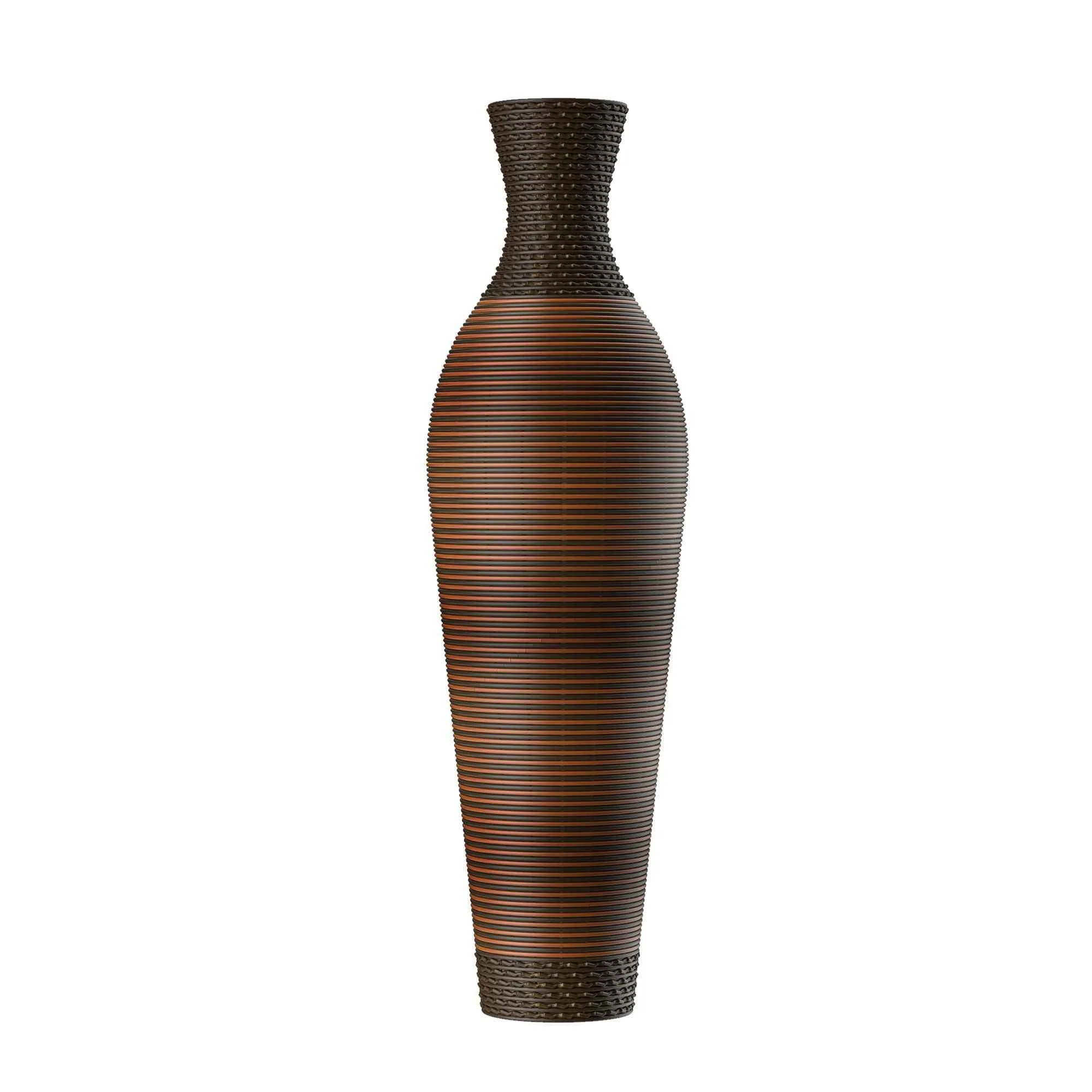 Traditional Tall Standing Designer Floor Vases With Elegant 2 Tone Finishes I For Decorating Living Rooms Bedrooms Entryways For Decorating Your Home – Black Gray Relaxed