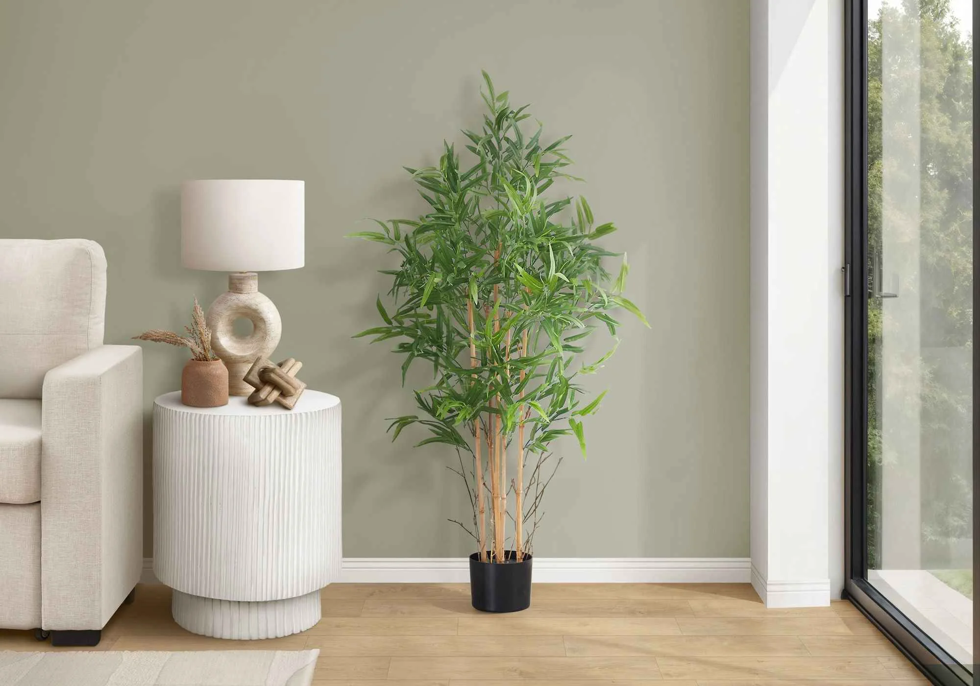 Artisan 50 quot Tall Artificial Bamboo Tree Potted Decorative Plant Original