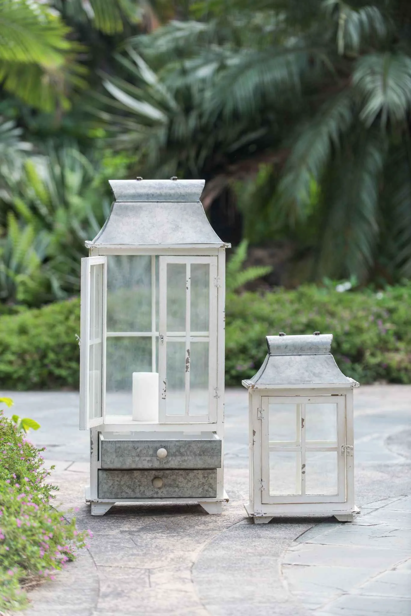 Innovative Wooden Candle Lantern Decorative Hurricane Lantern Holder Decor For Indoor Outdoor Home Garden Wedding – Ivory Environmentally Friendly