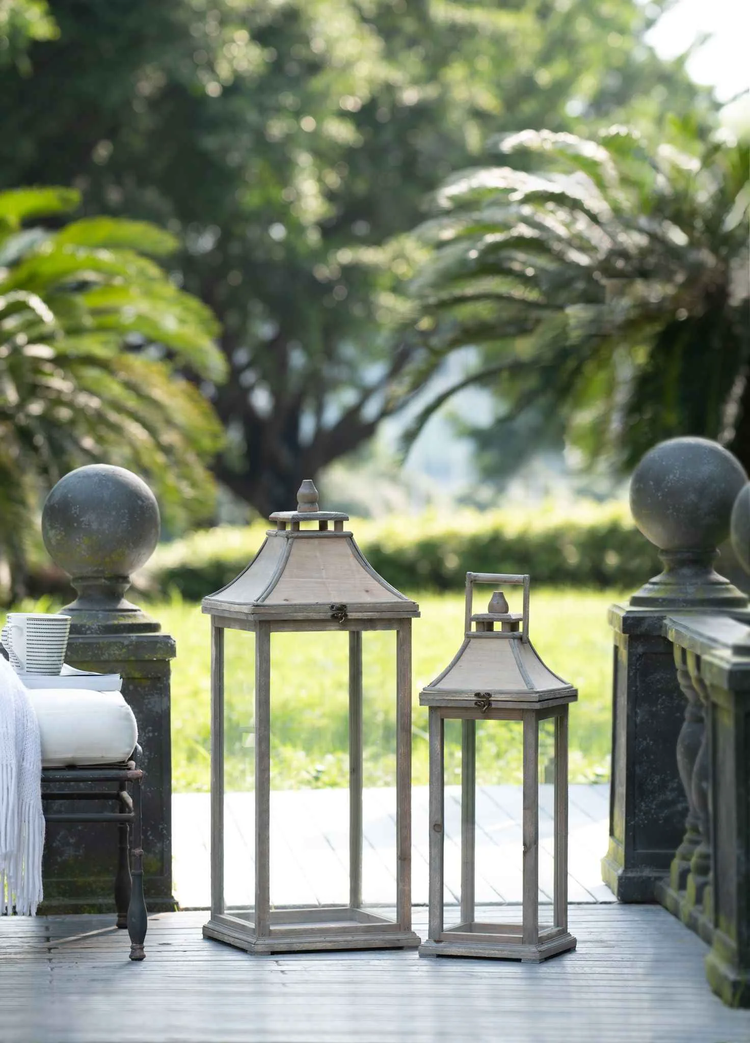 Original Design Candle Lantern Decorative Hurricane Lantern Holder Decor For Indoor Outdoor Home Garden Wedding – Ivory Optimized