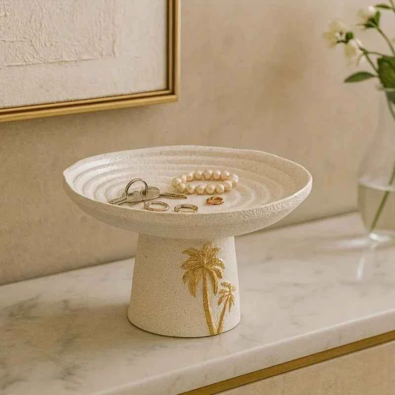 Refined Ceramic Tray – Golden Palm Serving First-Class