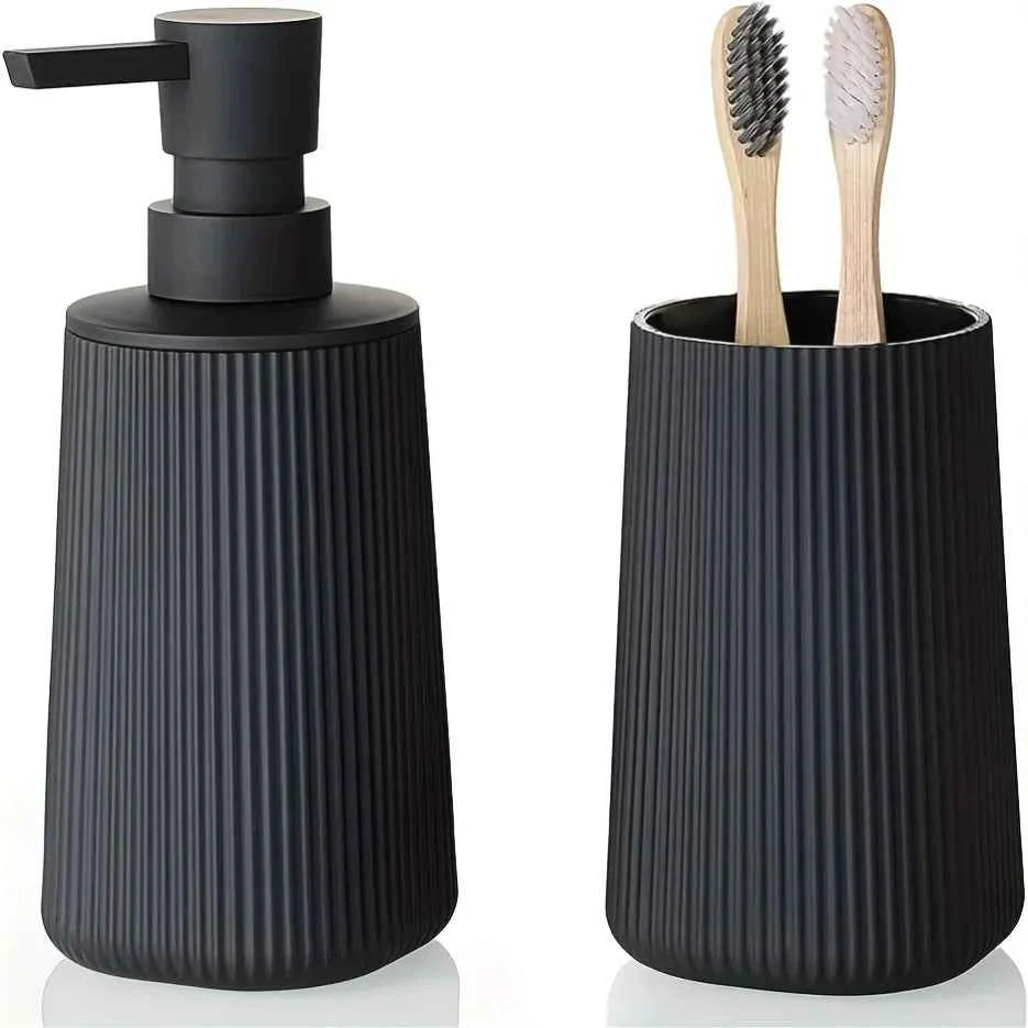 High-Grade Bathroom Set – Modern Plastic 2pcs Fast