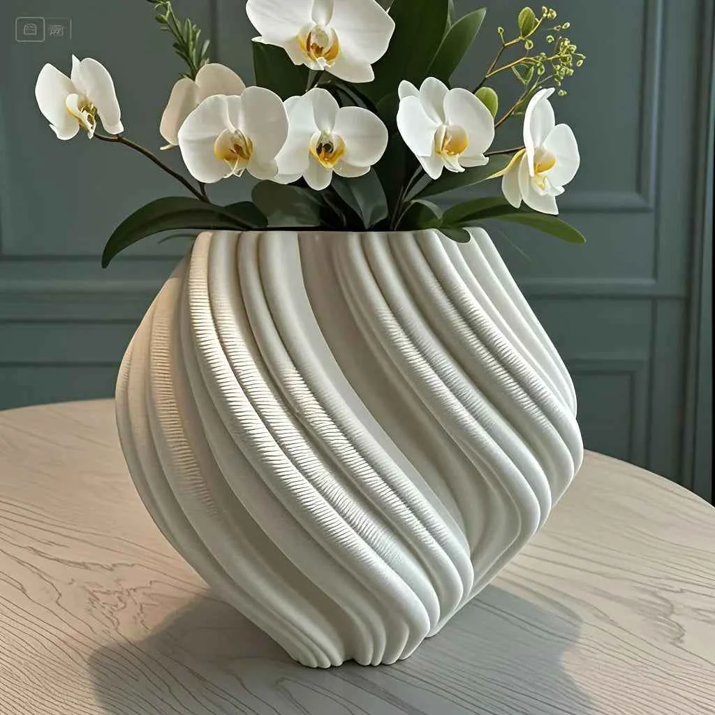 Proven Vase – Geometric Ceramic White First-Class