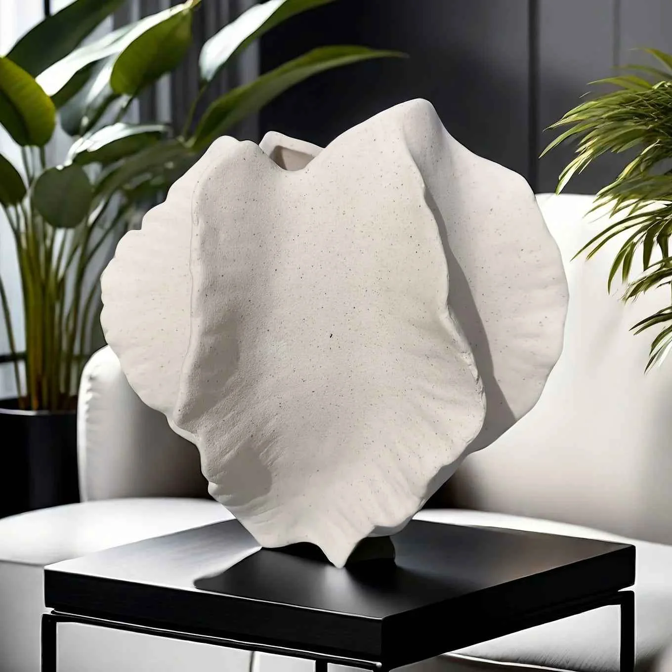 Official Vase – Textured Ceramic Beige Genuine