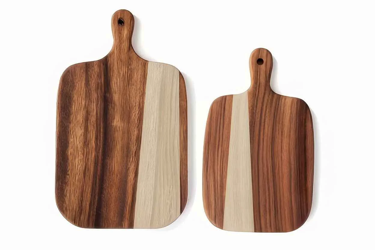 Relaxed Cutting Board – Non-Porous Acacia Wood with Handle Flexible