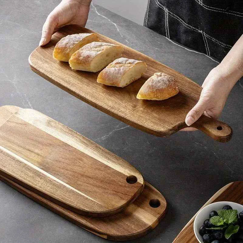 High-Quality Cutting Board – Solid Wood Acacia Large Crafted