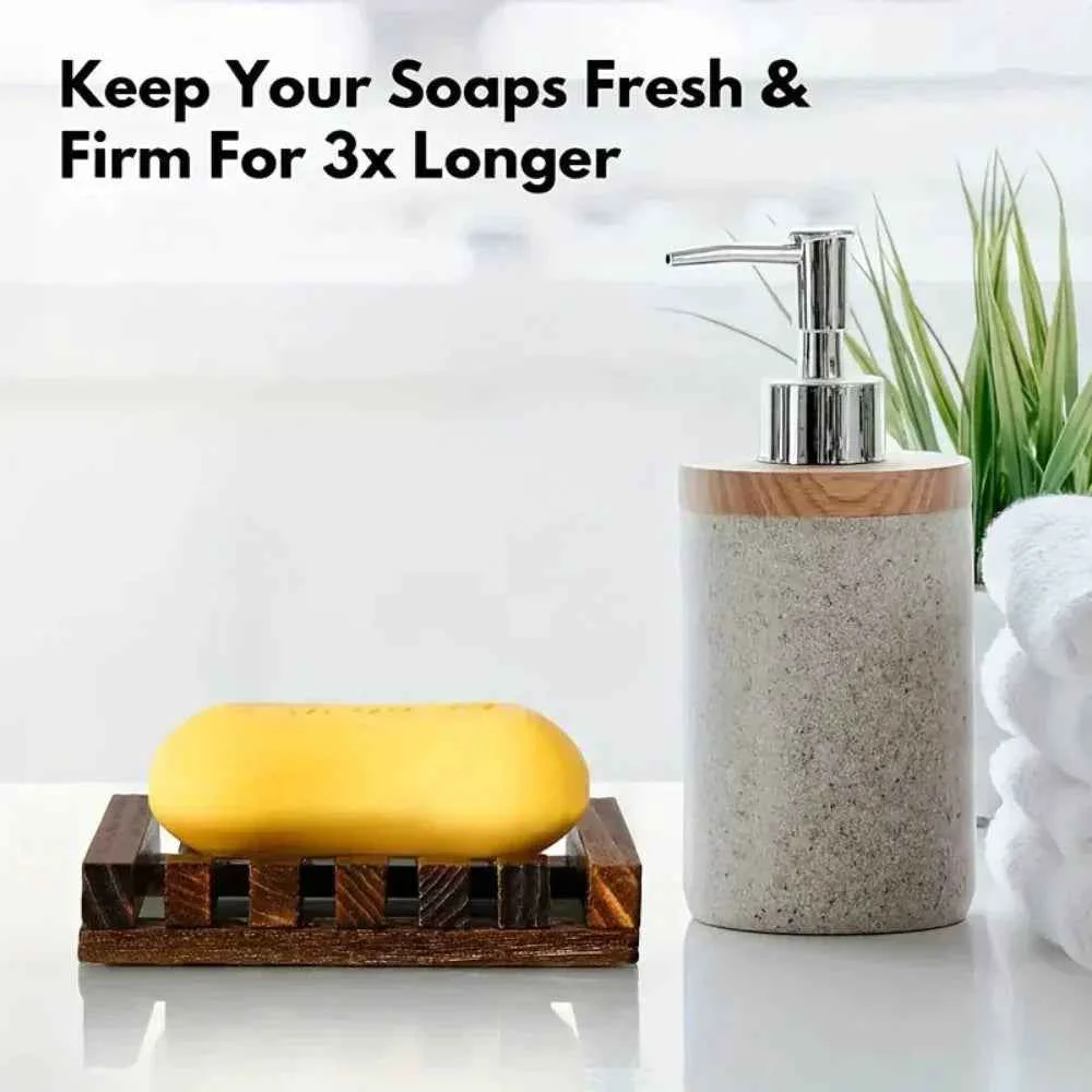 Smart Soap Dish – Self Draining Wooden Reliable