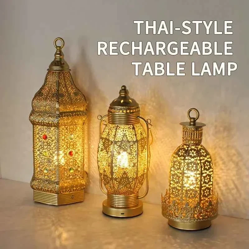 Breathable Table Lamp – Portable Iron Art Metal Long Practical