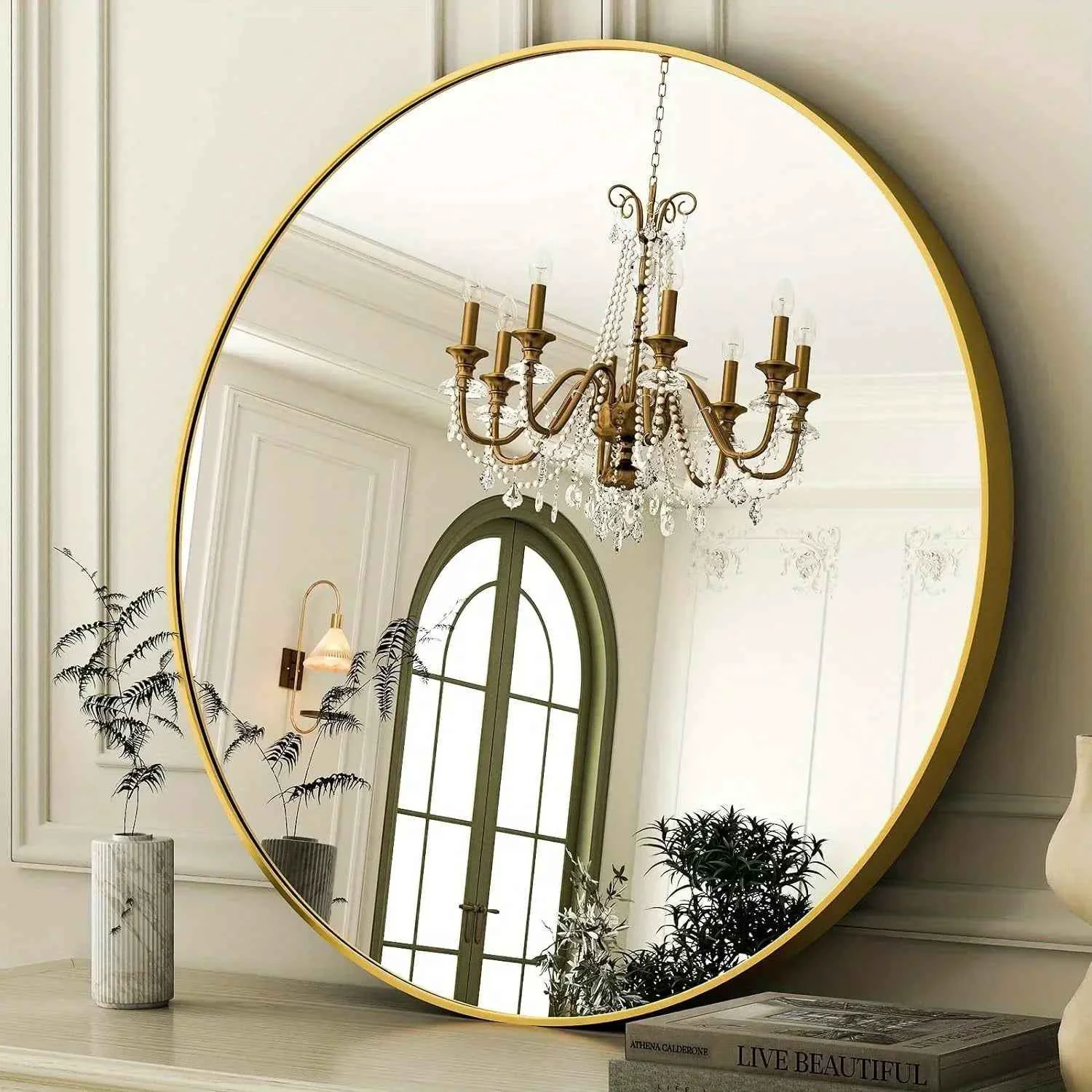 Elite Round Mirror – Modern Black Metal First-Class