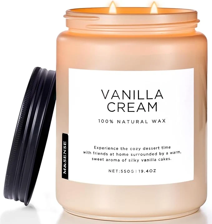 Sophisticated M SENSE Large Vanilla Scented Candles Exclusive