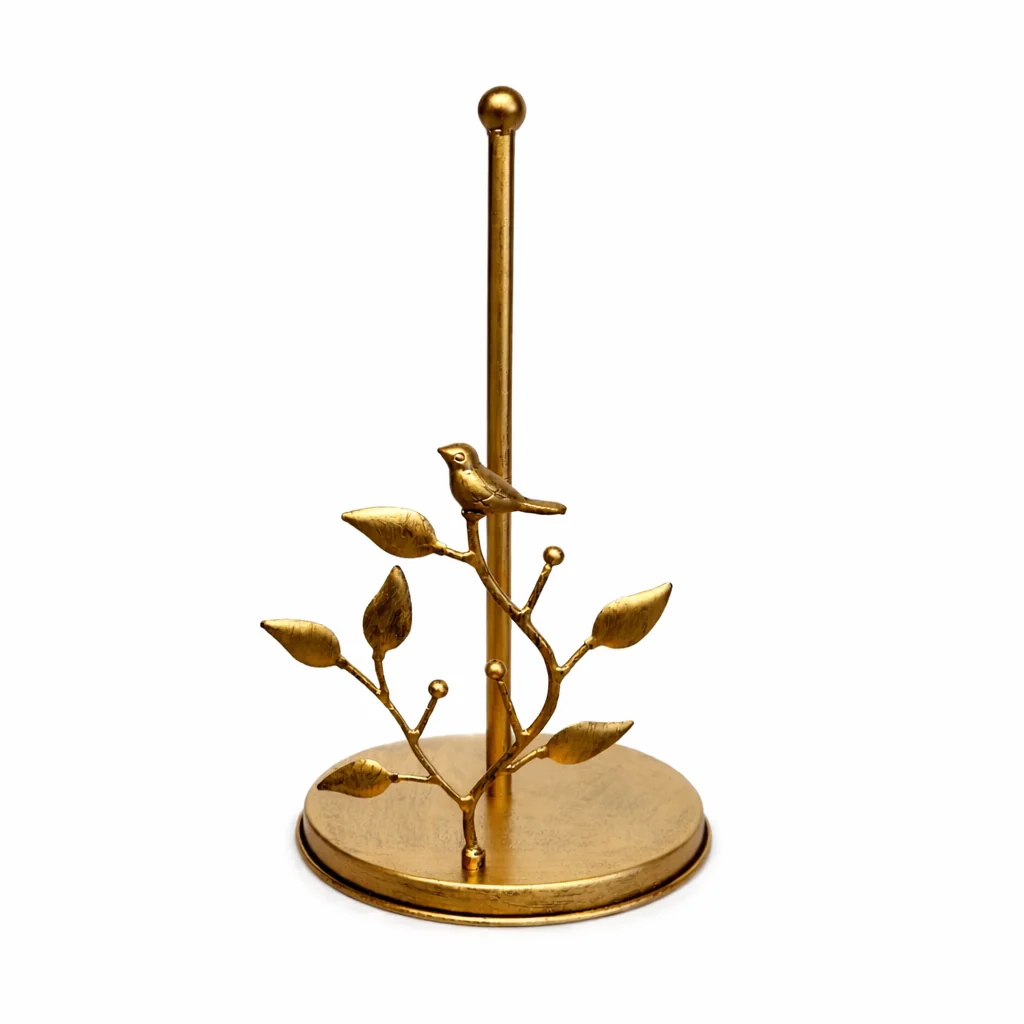 Trendy Antique Brass Sculptural Paper Towel Holder Environmentally Friendly