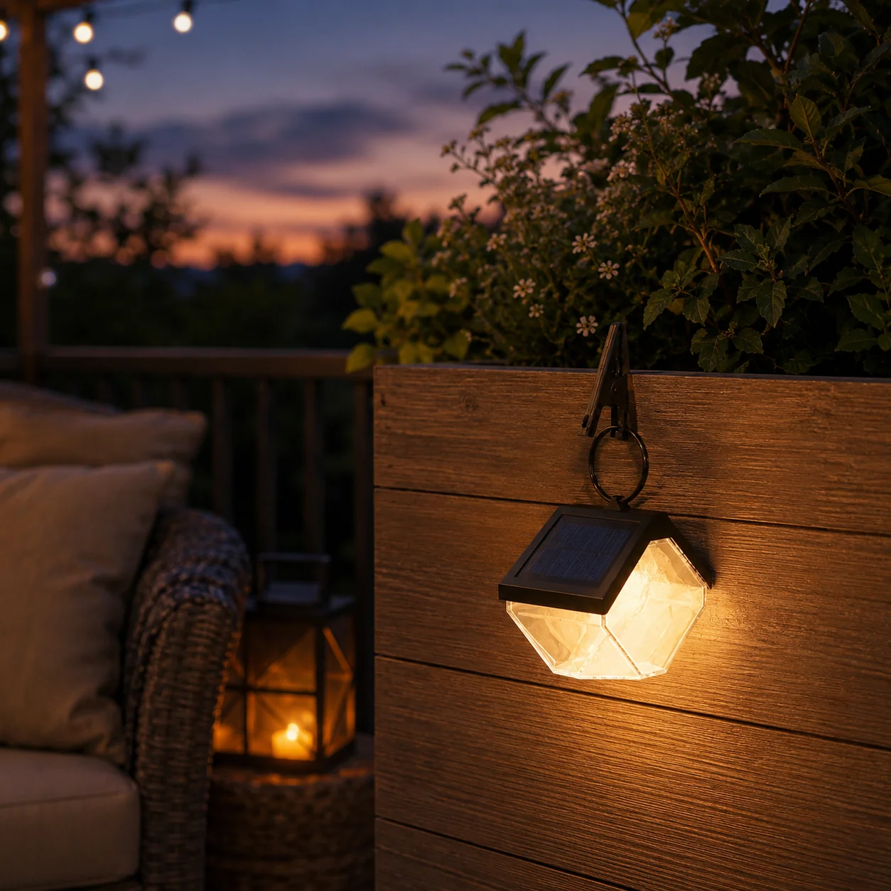 Optimized Solar Clip-On Hexagon Lantern Light Dependable