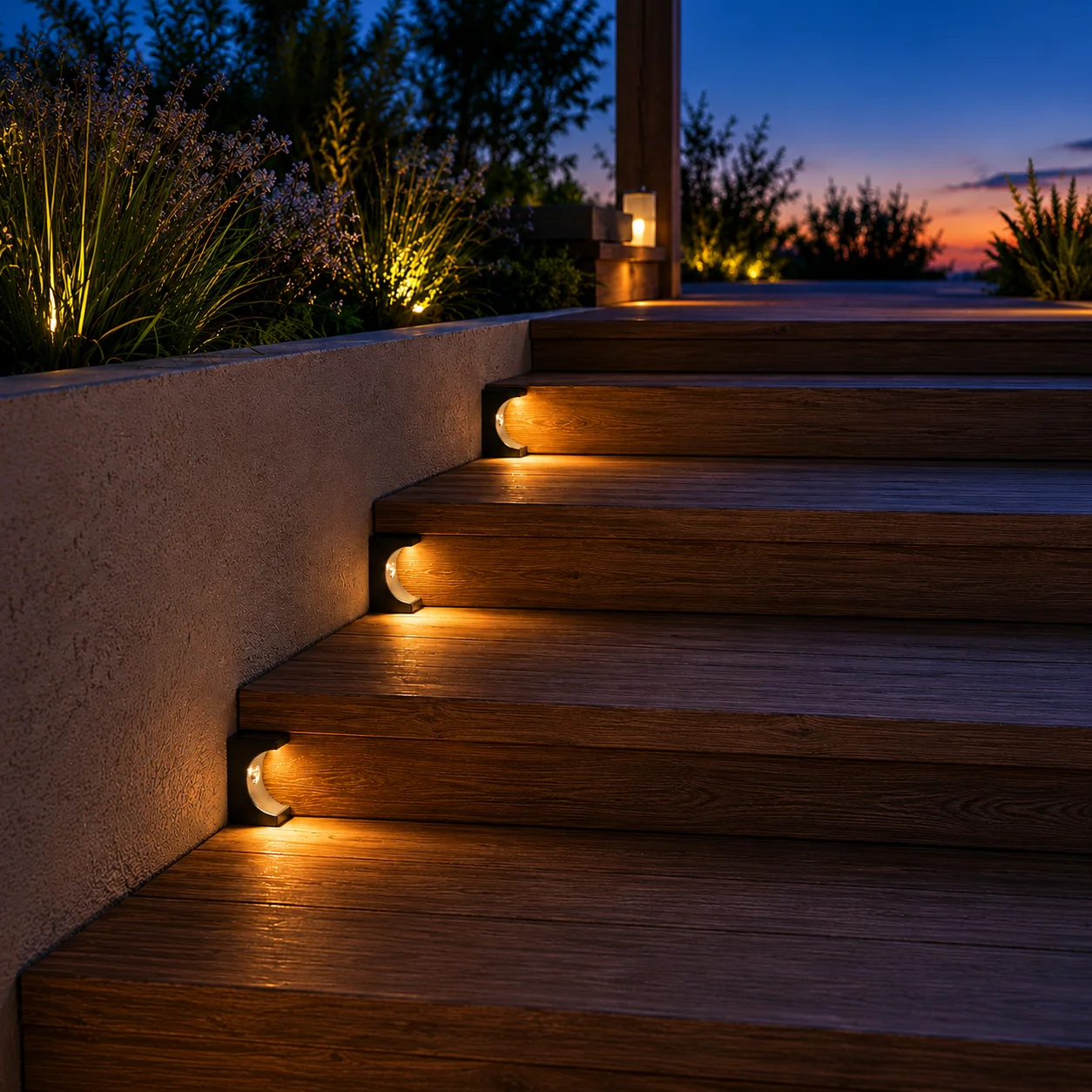 User-Friendly Solar Moon Step Light-Glare- Convenient