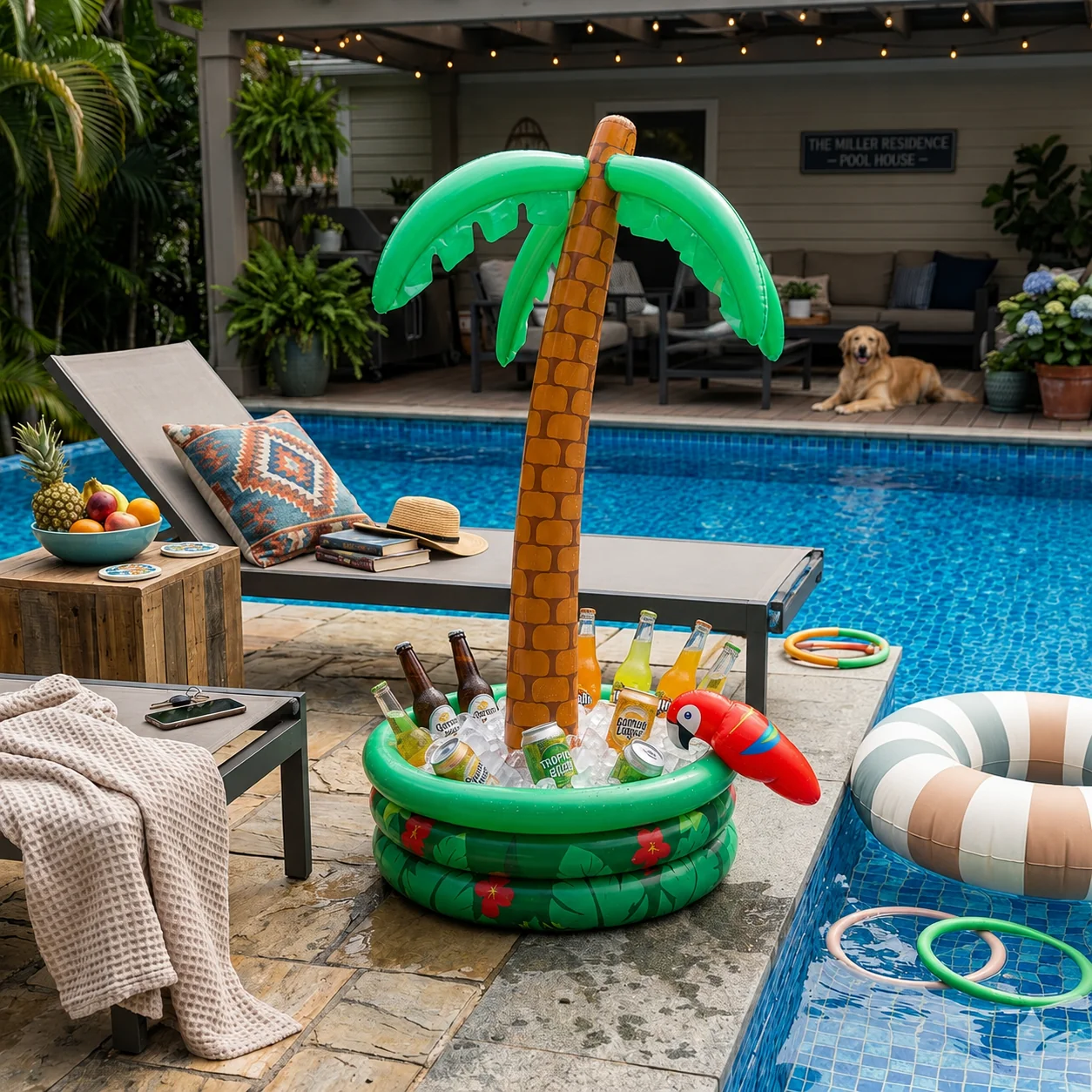 Classic 1.8M Inflatable Palm Tree Ice Cooler for Poolside Party Drinks Trusted