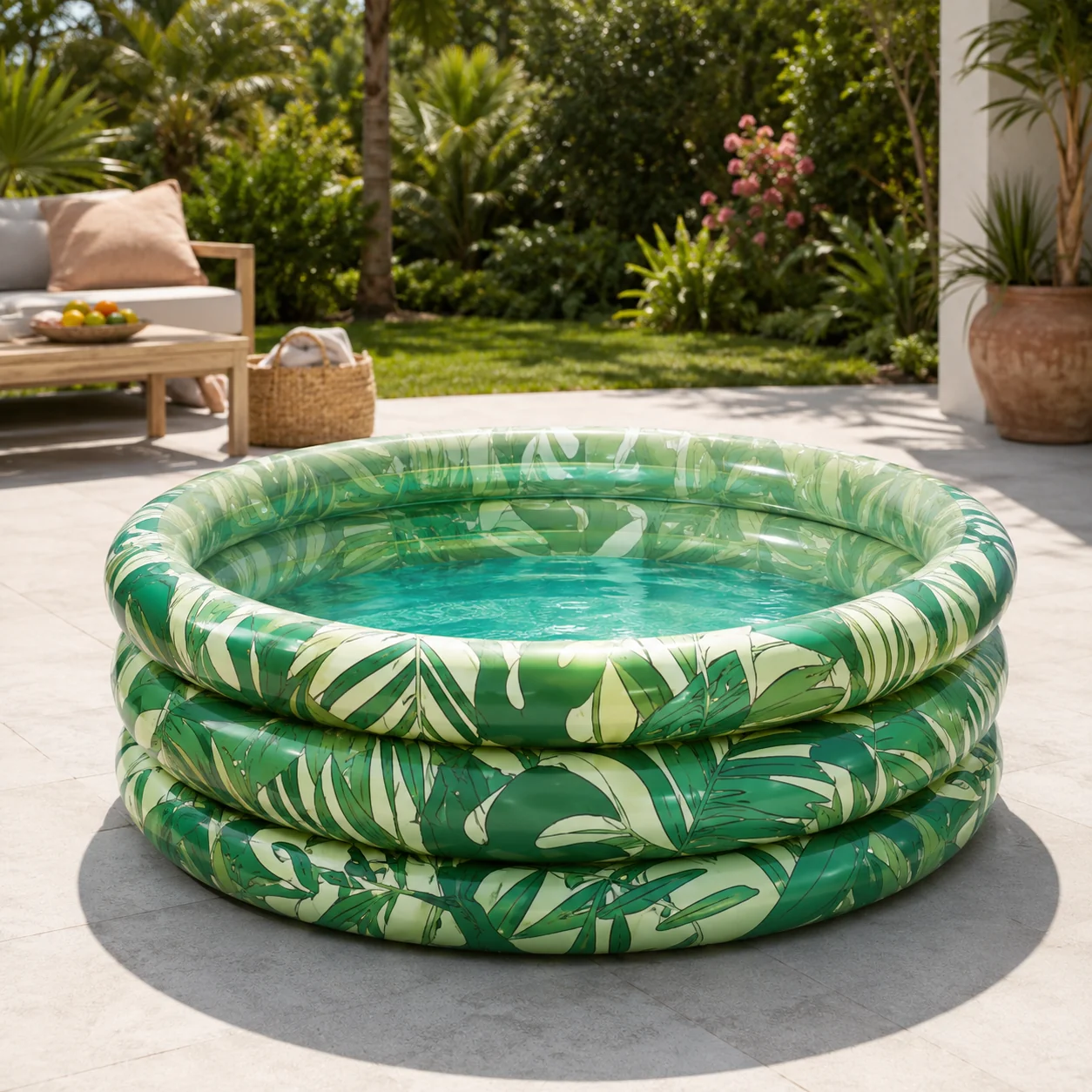 Casual Tropical Leaf Inflatable Pool Healthy