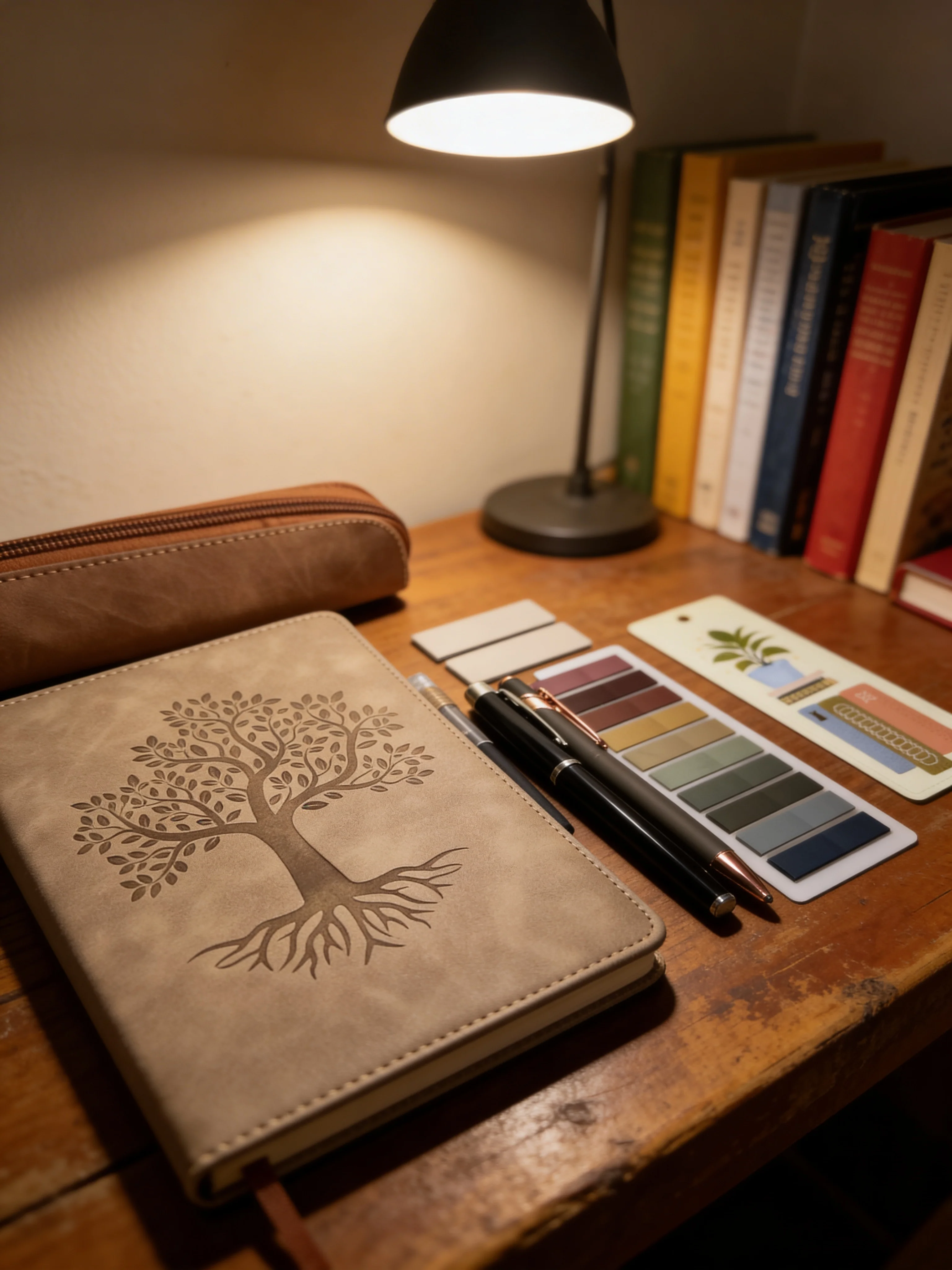 Functional Leather Tree of Life Hardcover Journal Set Secure