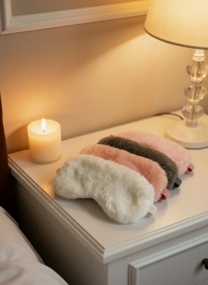 Functional Plush Fluffy Eye Mask Smart