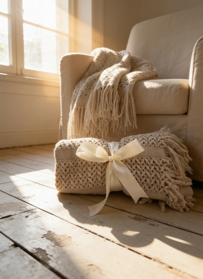 Convenient Twisted Tassel Throw Blanket Sustainable