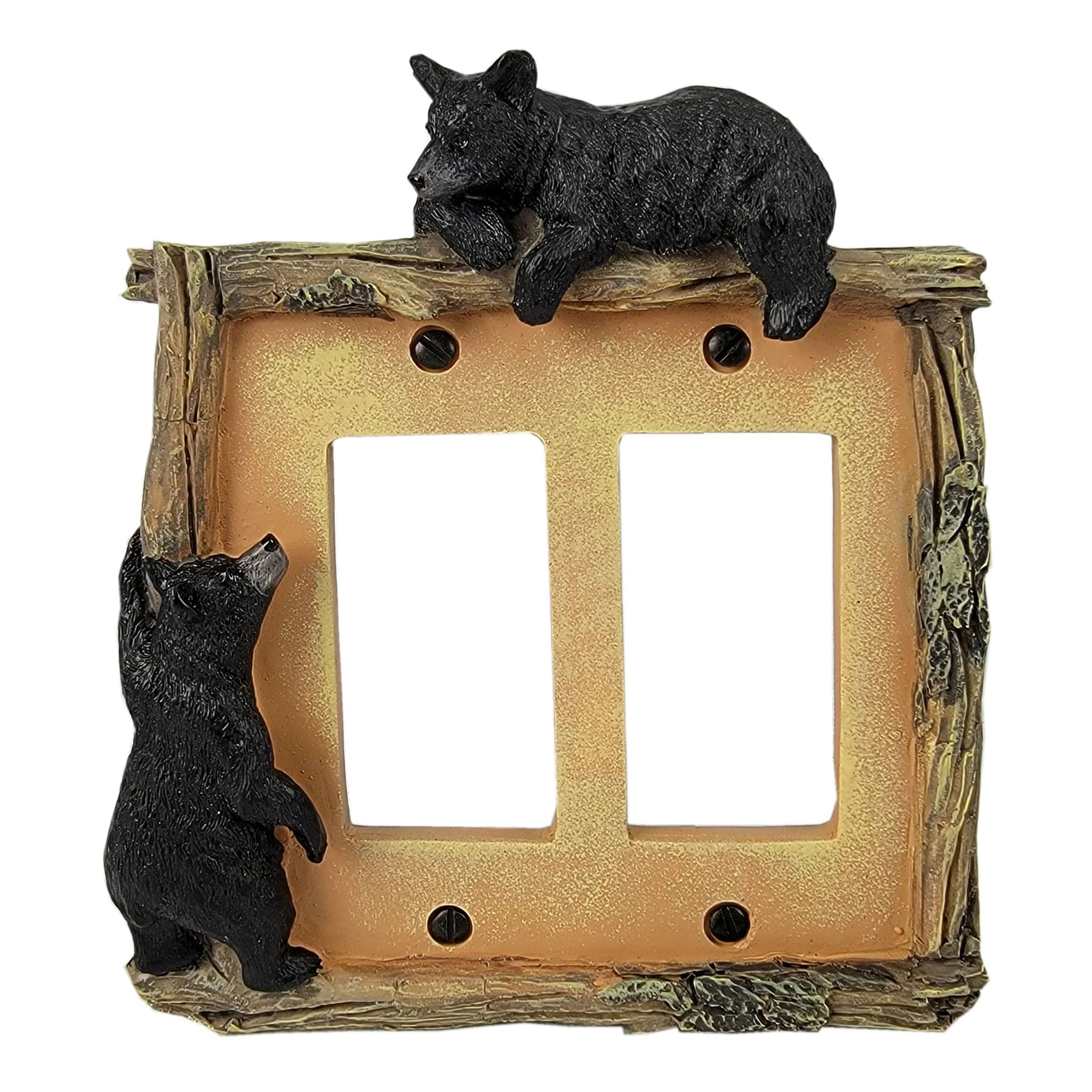 Contemporary Electrical Cover Plate Double-Bear Luxury