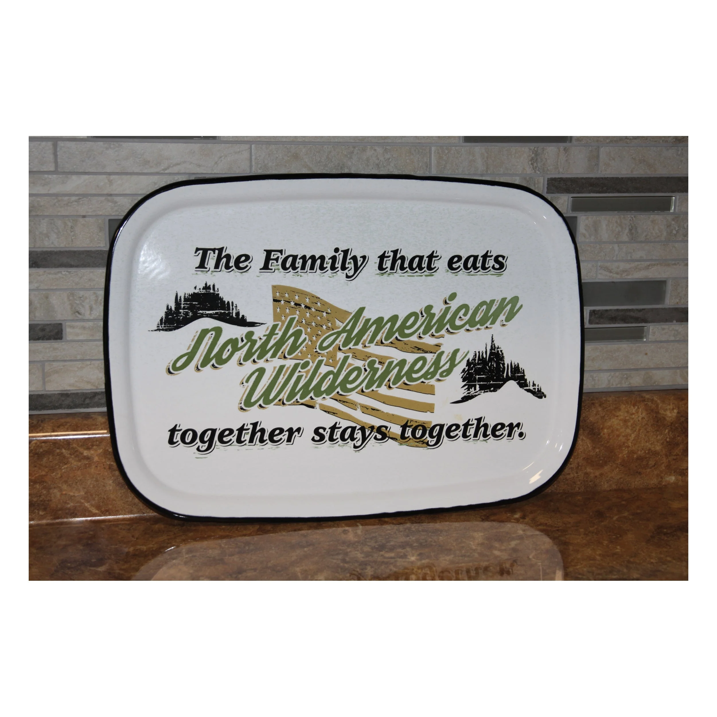 Contemporary Serving Tray-Porcelain Enamel Official