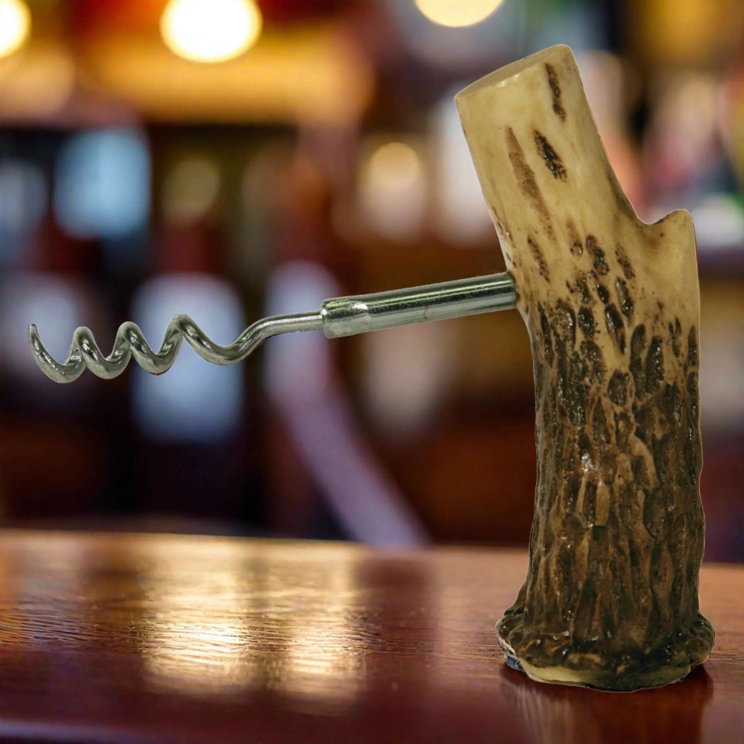 Specialty Cork Screw and Bottle Stop-Antler Functional