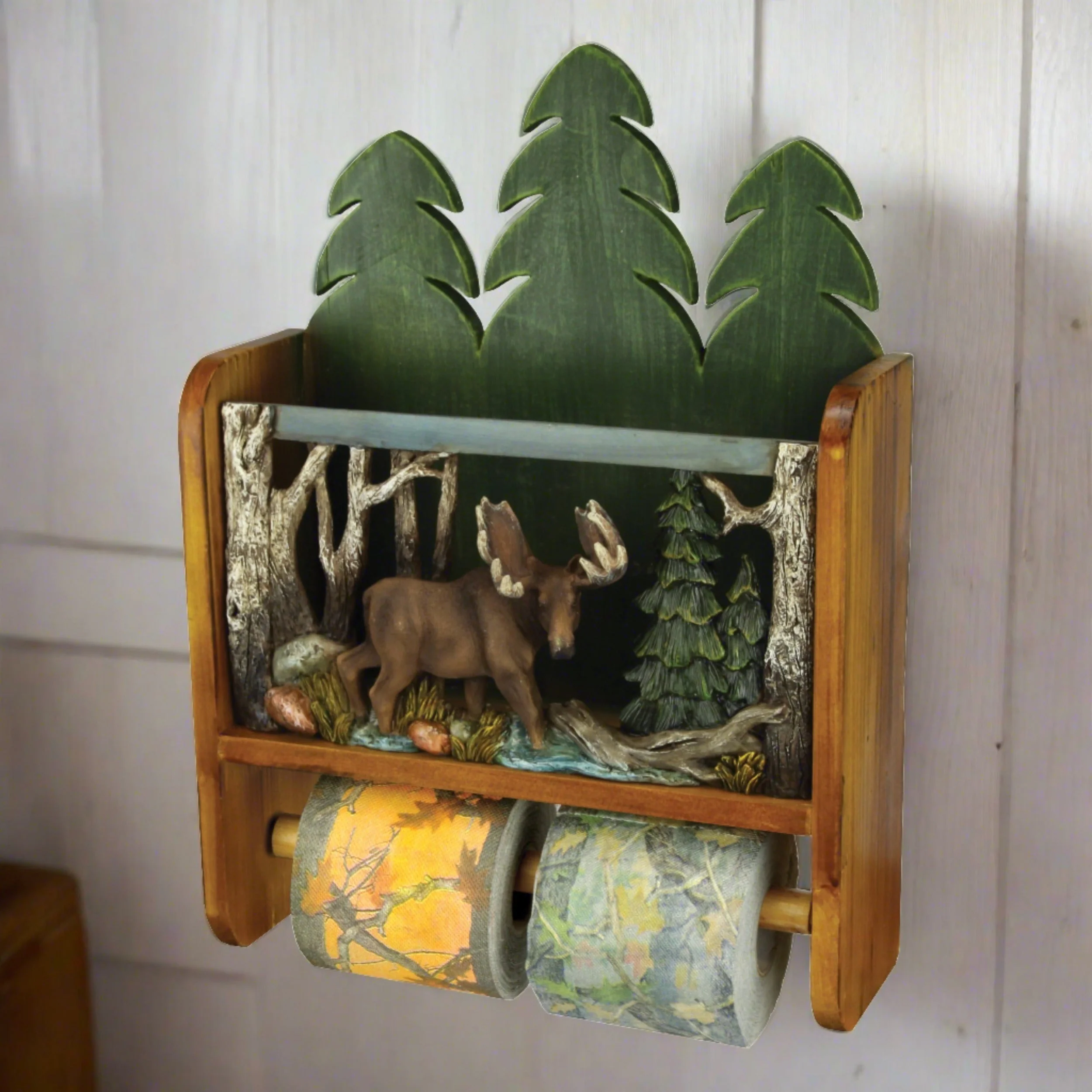 Easy-to-Use Magazine Rack TP Holder-Moose Clean